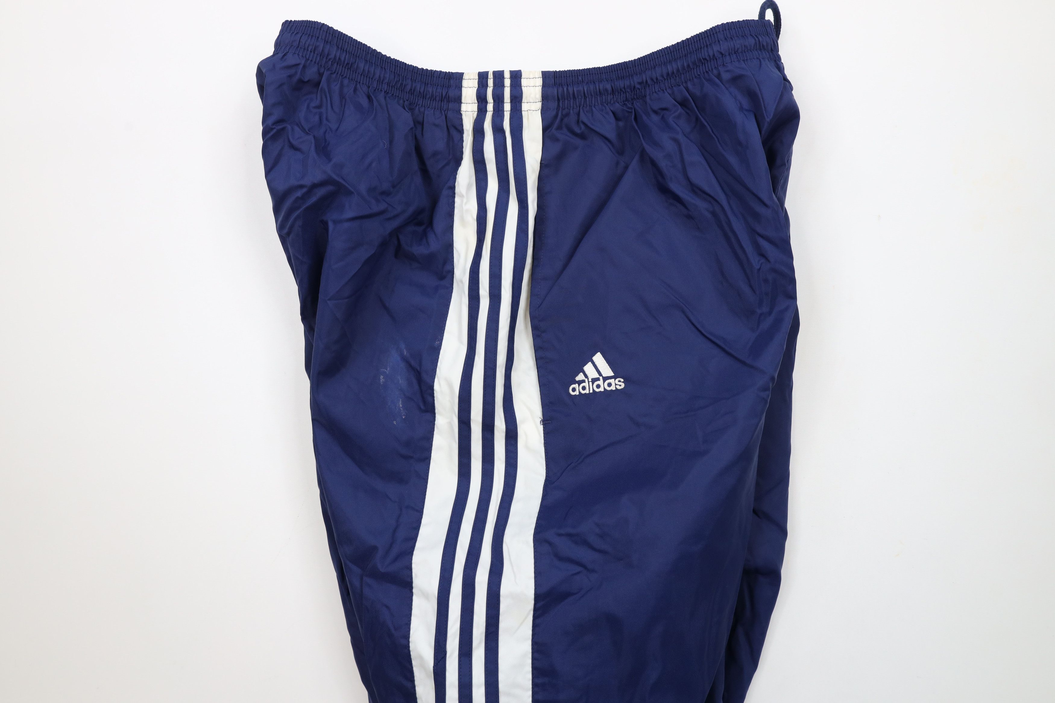Adidas × Vintage Vintage 90s Adidas Spell Striped Lined Joggers Pants Blue Size US 40 / EU 56 - 10 Thumbnail