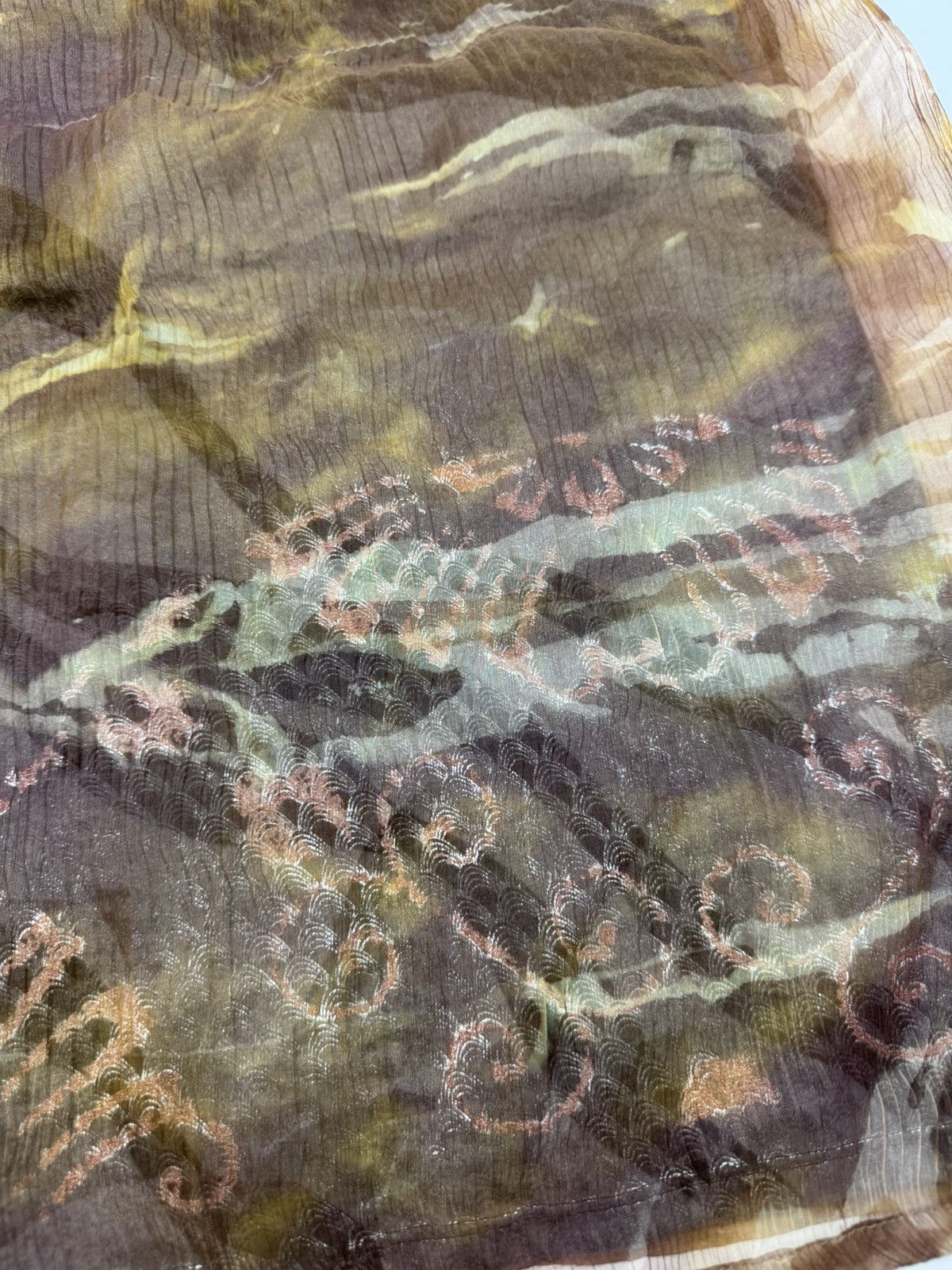Custo Barcelona Y2K Custo Barcelona Printed Mesh Layered Midi Skirt Size 32" / US 10 / IT 46 - 3 Thumbnail