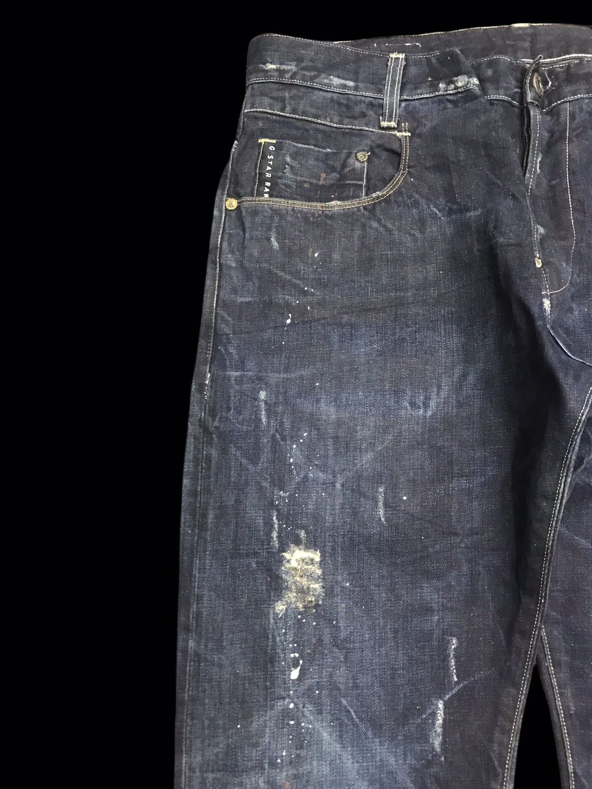 G-Star GSTAR RAW Japan Sick Painter Skinny Distressed Denim F96 Size US 35 - 4 Thumbnail