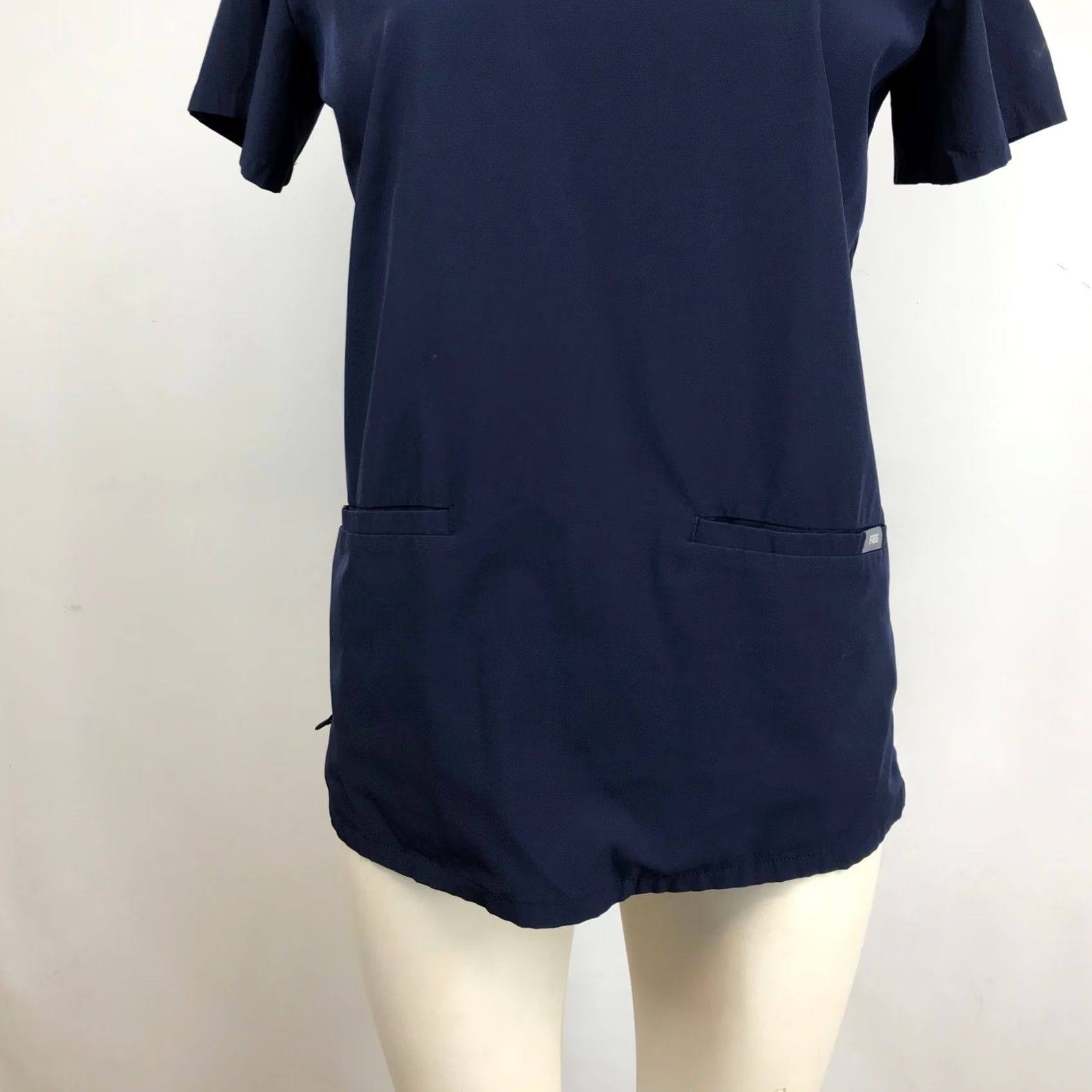 Vintage FIGS Navy Blue V-Neck Short Sleeve Scrub Top with Pockets Women's XS Size XS / US 0-2 / IT 36-38 - 3 Thumbnail
