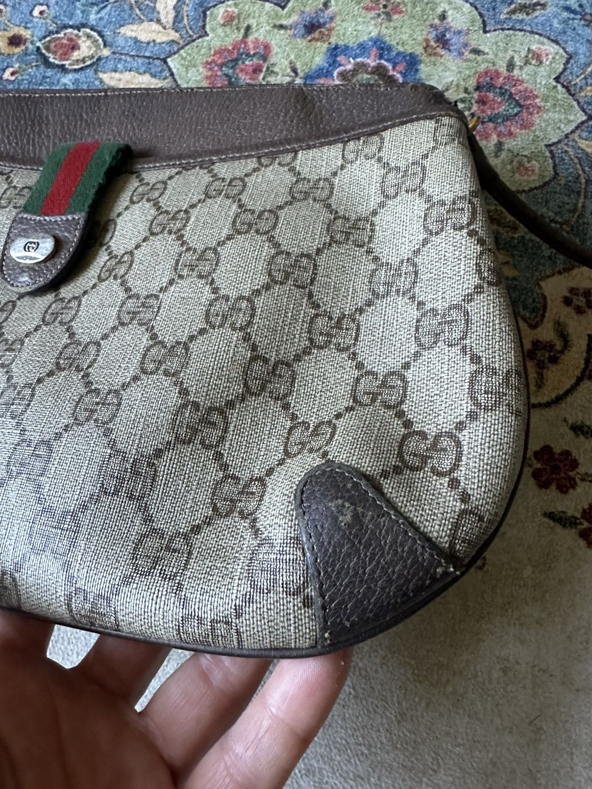 Gucci Vintage GUCCI GG Supreme Web Sherry Line Shoulder Bag Size ONE SIZE - 5 Thumbnail