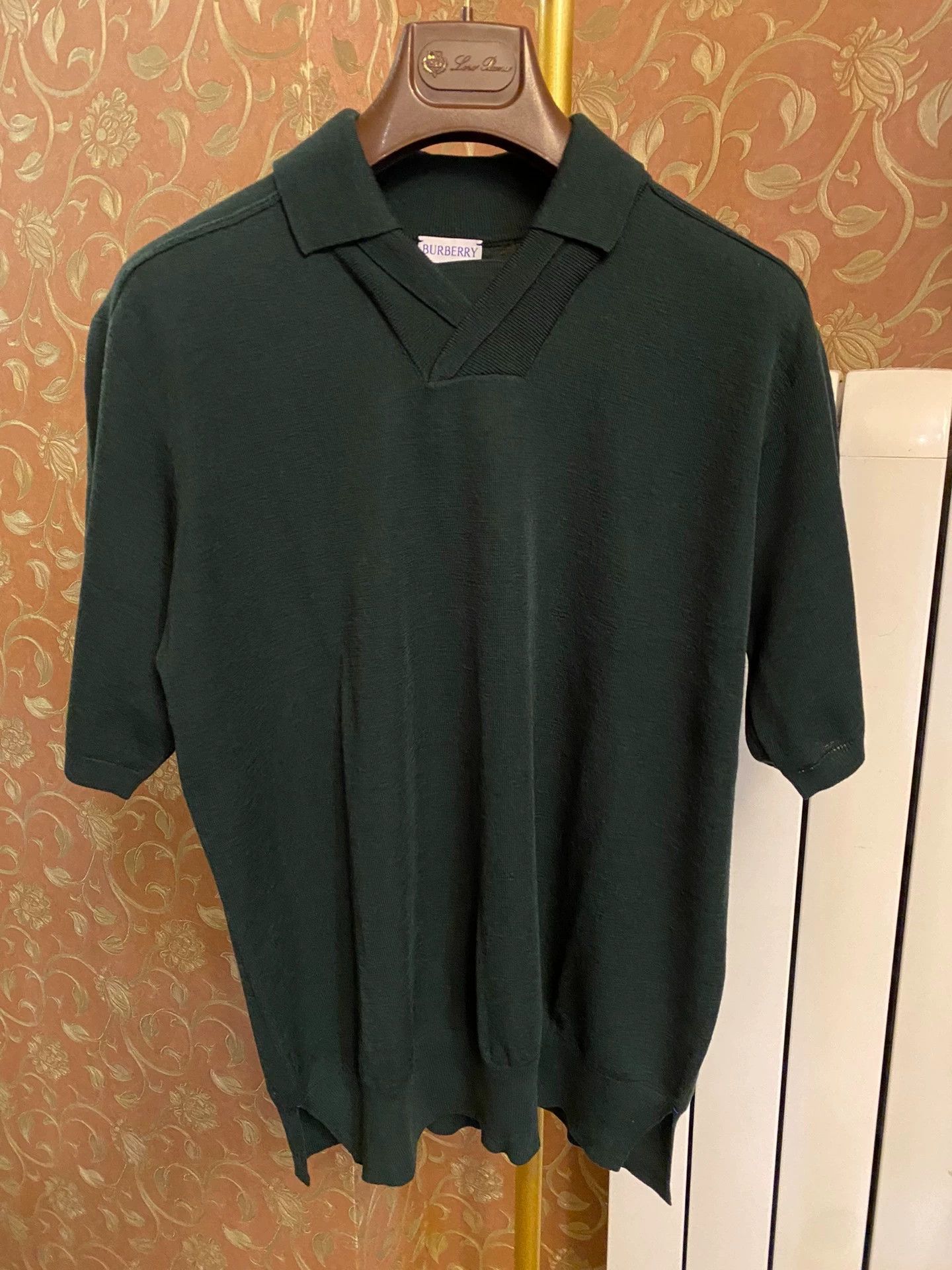 Burberry Burberry 100% Wool Short Sleeve Polo Shirt 8083182 Size US M / EU 48-50 / 2 - 1 Thumbnail