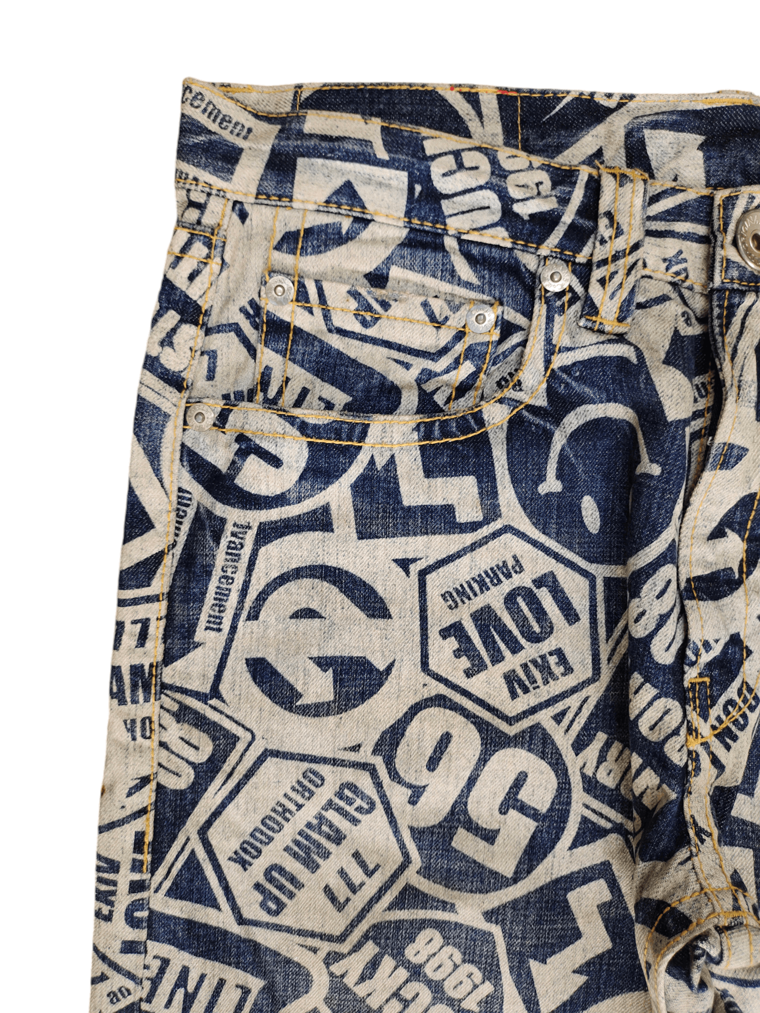 Hysteric Glamour × Undercover Japanese Co & Lu Full Print Hysteric Glamour Style Jeans Size US 33 - 3 Thumbnail