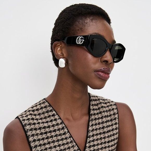 Gucci Gucci GG1951S 005 Sunglasses Vintage Pink Cat Eye Frame Size ONE SIZE - 3 Thumbnail