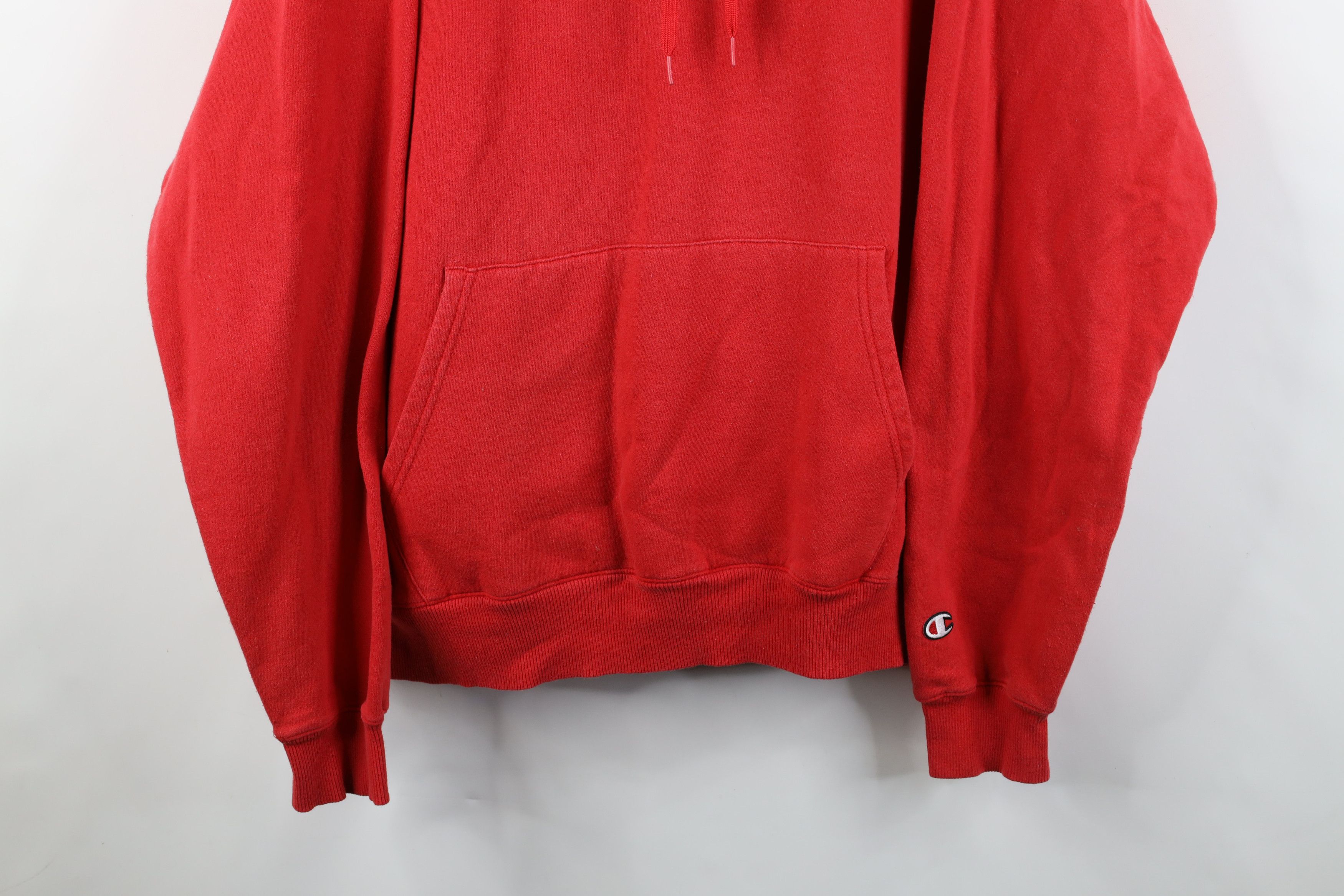 Champion Vintage Champion Baggy Oversized Hoodie Sweatshirt Red Size US XL / EU 56 / 4 - 3 Thumbnail