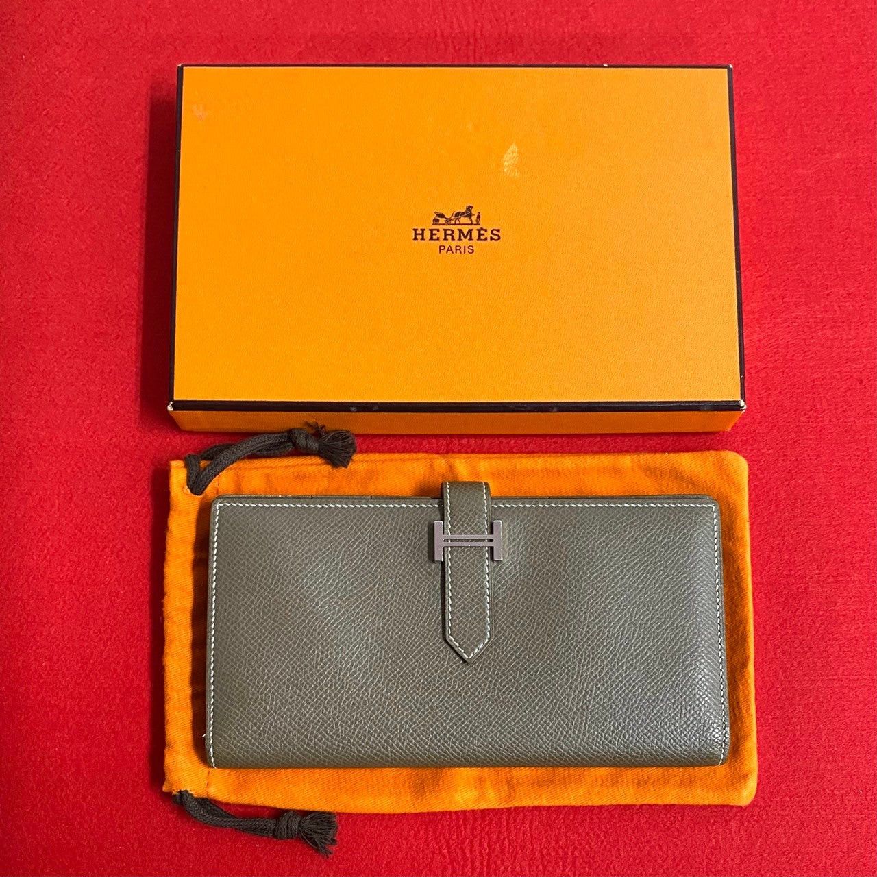 Hermes Hermes Grey Leather Size ONE SIZE - 1 Thumbnail