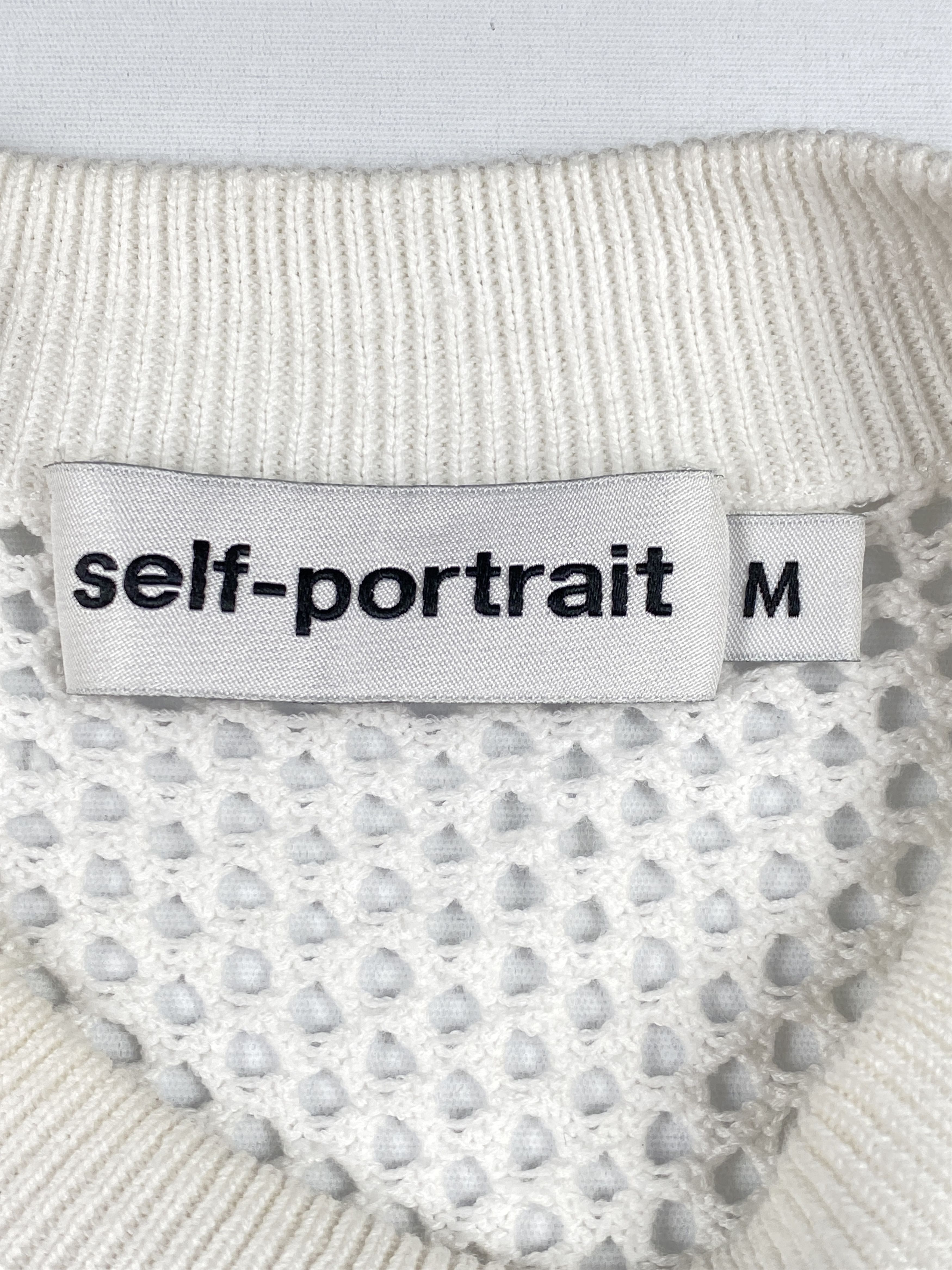 Self-Portrait Frill Cold Shoulder Knit Top Size M / US 6-8 / IT 42-44 - 15 Thumbnail