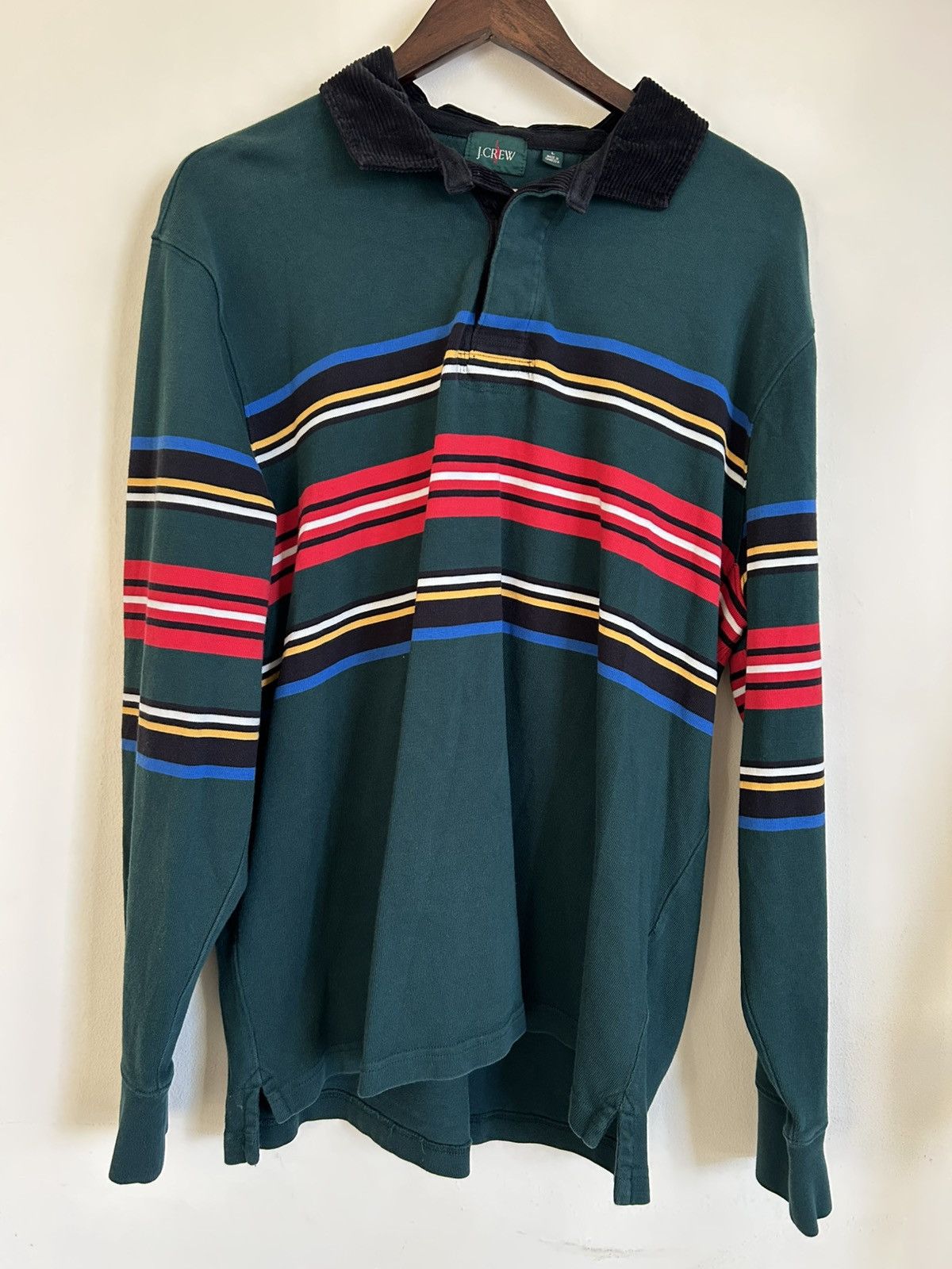J.Crew J. Crew Men's Long Sleeve Rugby Polo Size US L / EU 52-54 / 3 - 1 Thumbnail