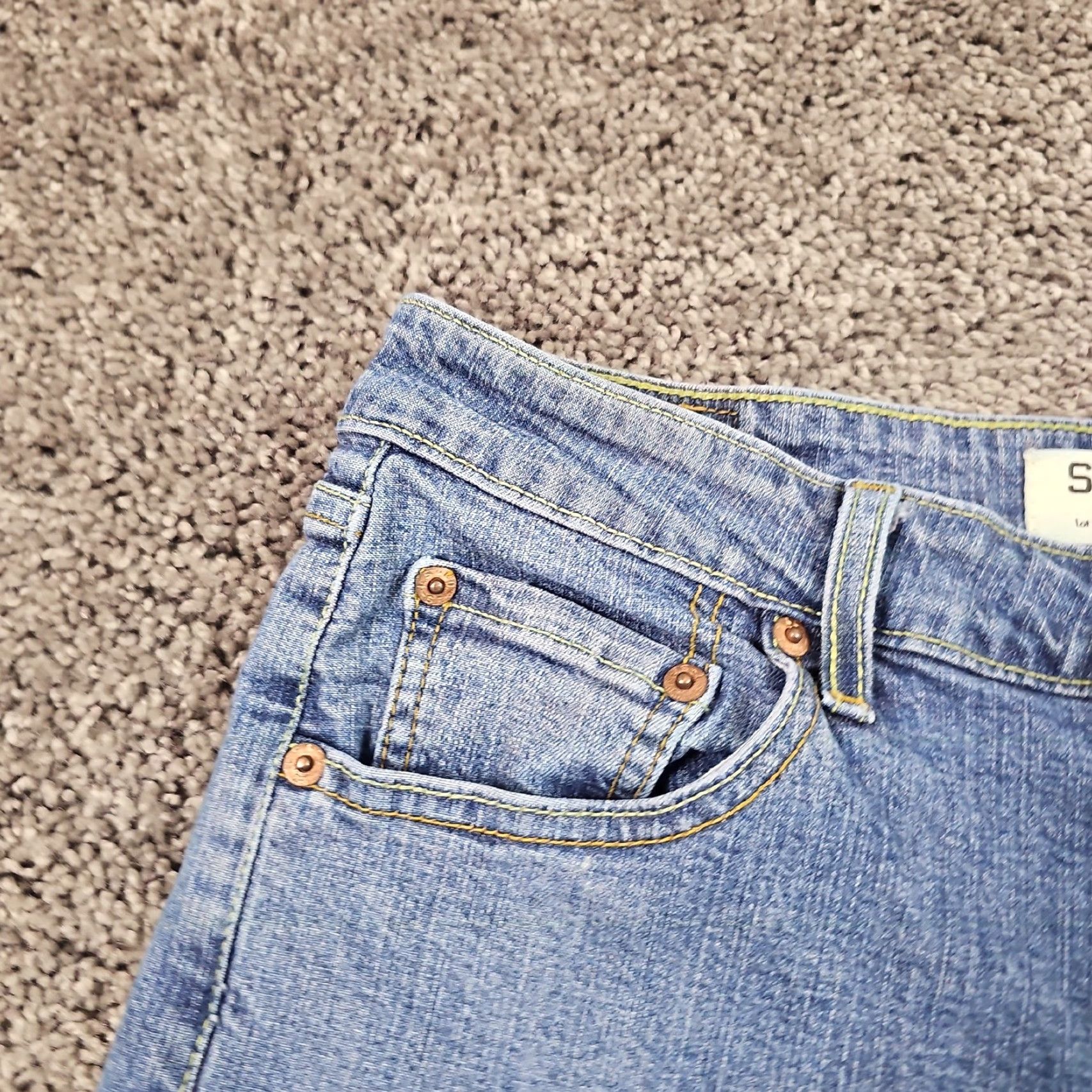 Levi's Levi's Jeans Womens 11 Bootcut Distressed Stretch Medium Wash 30x31 Blue Denim Cotton Spandex Regular Vintage: No - Mens/Womens? Size 30" / US 8 / IT 44 - 3 Thumbnail
