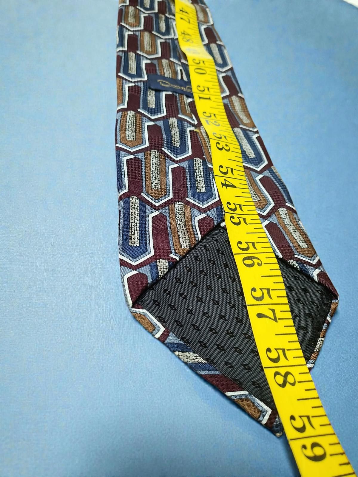 Oscar De La Renta Oscar de la Renta Silk Geometric Pattern Tie Size ONE SIZE - 5 Thumbnail