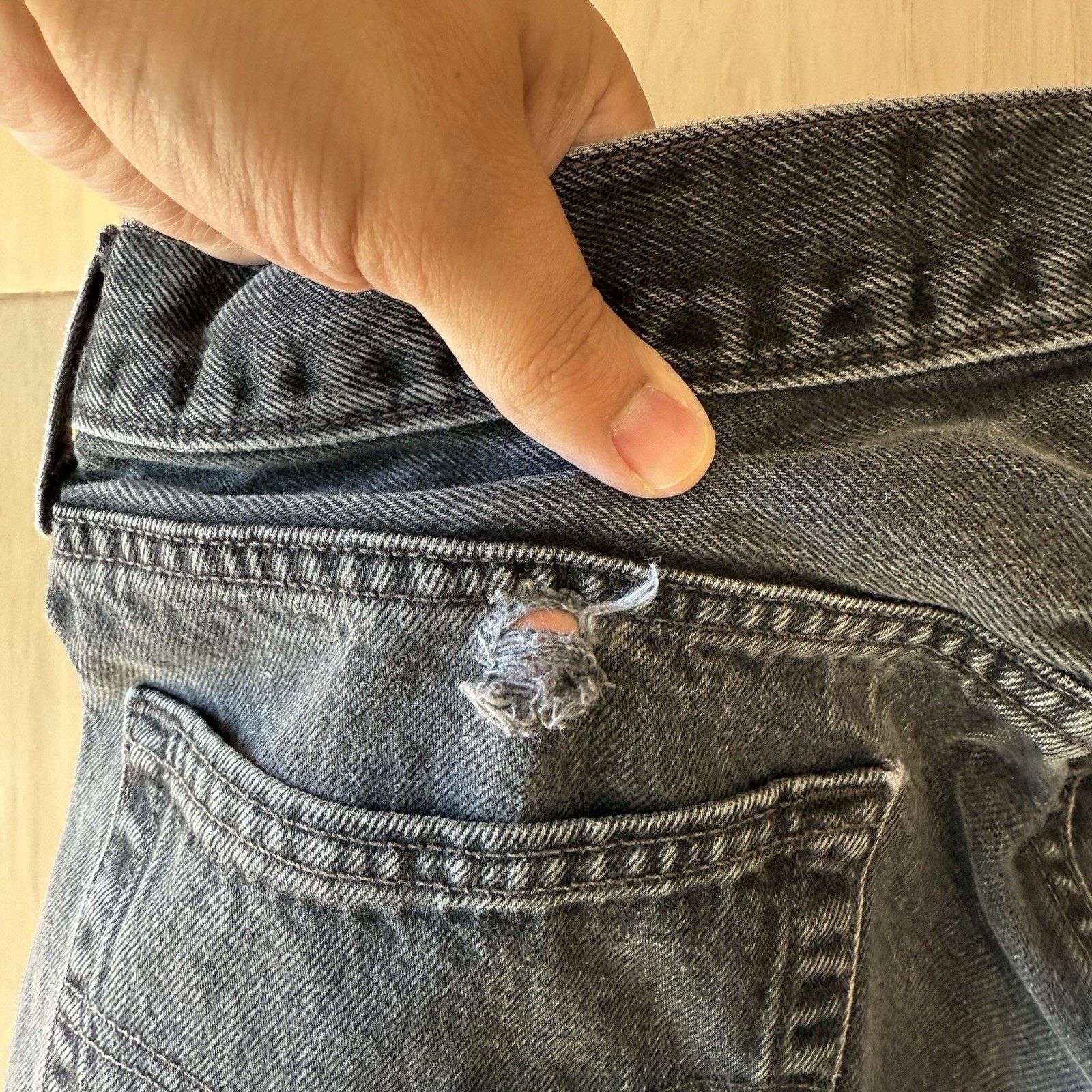 Levi's × Vintage Vintage Levis 501 Jeans 32 Black Made In USA 90s Straight Size US 32 / EU 48 - 9 Thumbnail
