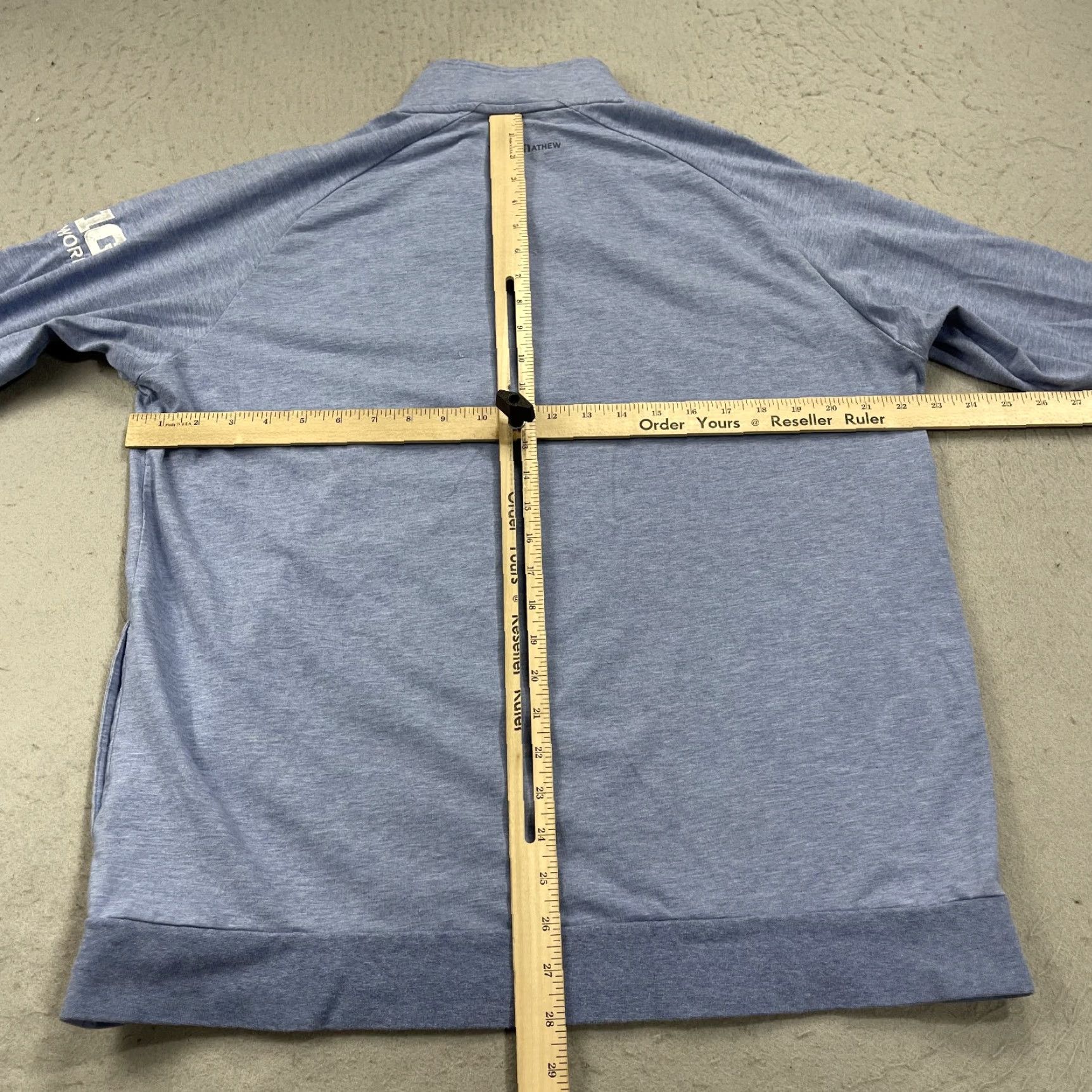 TravisMathew Travis Mathew Jacket Mens Large Blue 1/4 Zip Pullover Golf B1G Ten Network Logo Jacket Size US L / EU 52-54 / 3 - 7 Thumbnail