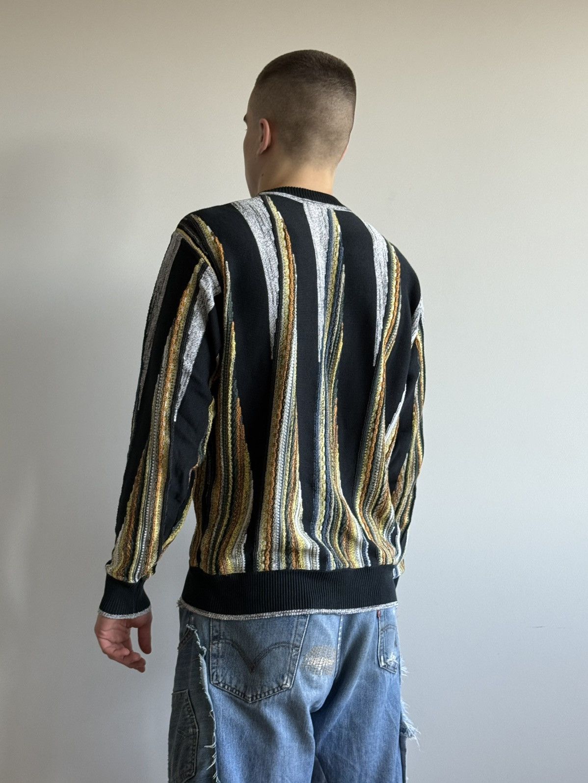 Carlo Colucci Carlo Colucci Multi-Color Abstract 3D Knit Pull Sweater Size US L / EU 52-54 / 3 - 11 Thumbnail