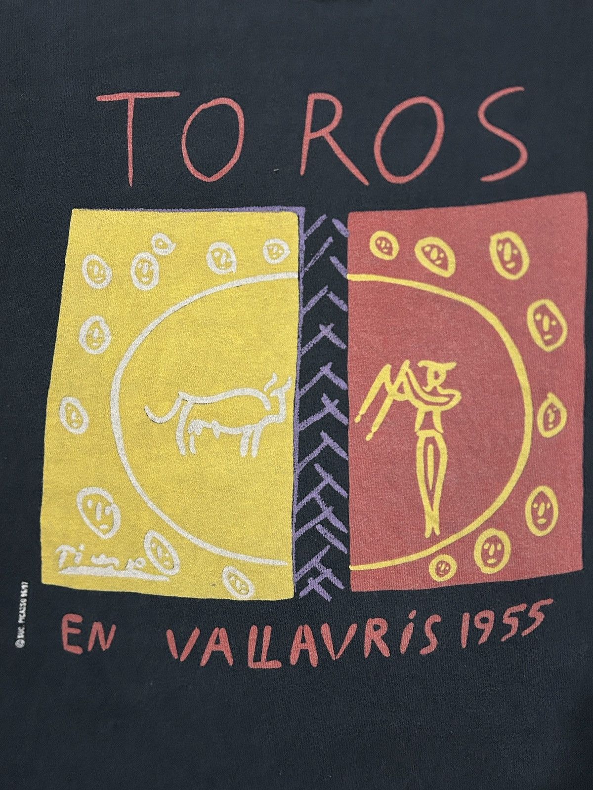 Vintage Vintage Picasso 96/97 Toros Art Boxy Tee Size US XL / EU 56 / 4 - 2 Thumbnail