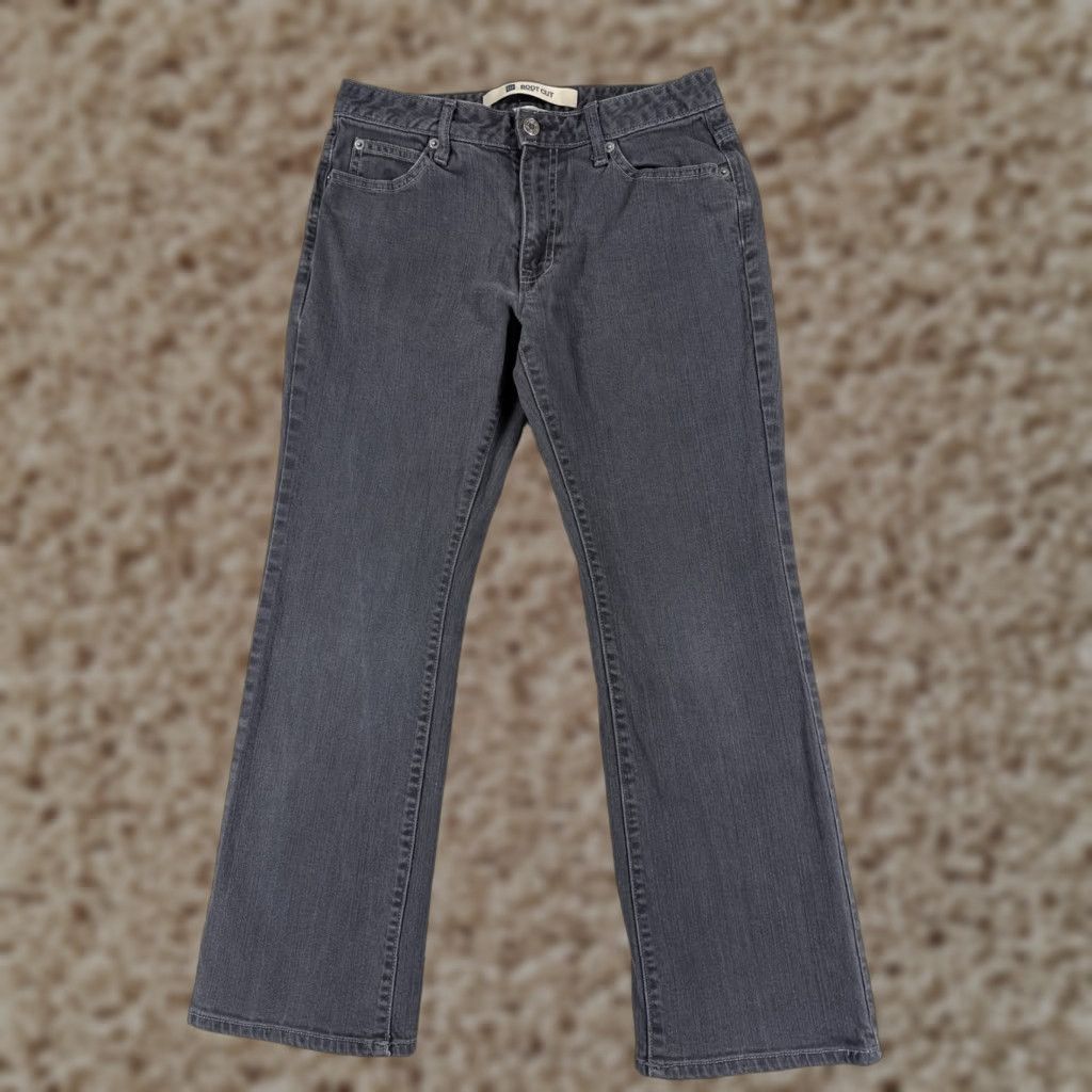 Gap GAP Jeans Womens 6 Gray Denim Bootcut Low Rise 27x26 Cotton Blend 27 26 Inseam 26 5-Pocket Design Regular Stretch City Size 28" / US 6 / IT 42 - 1 Thumbnail