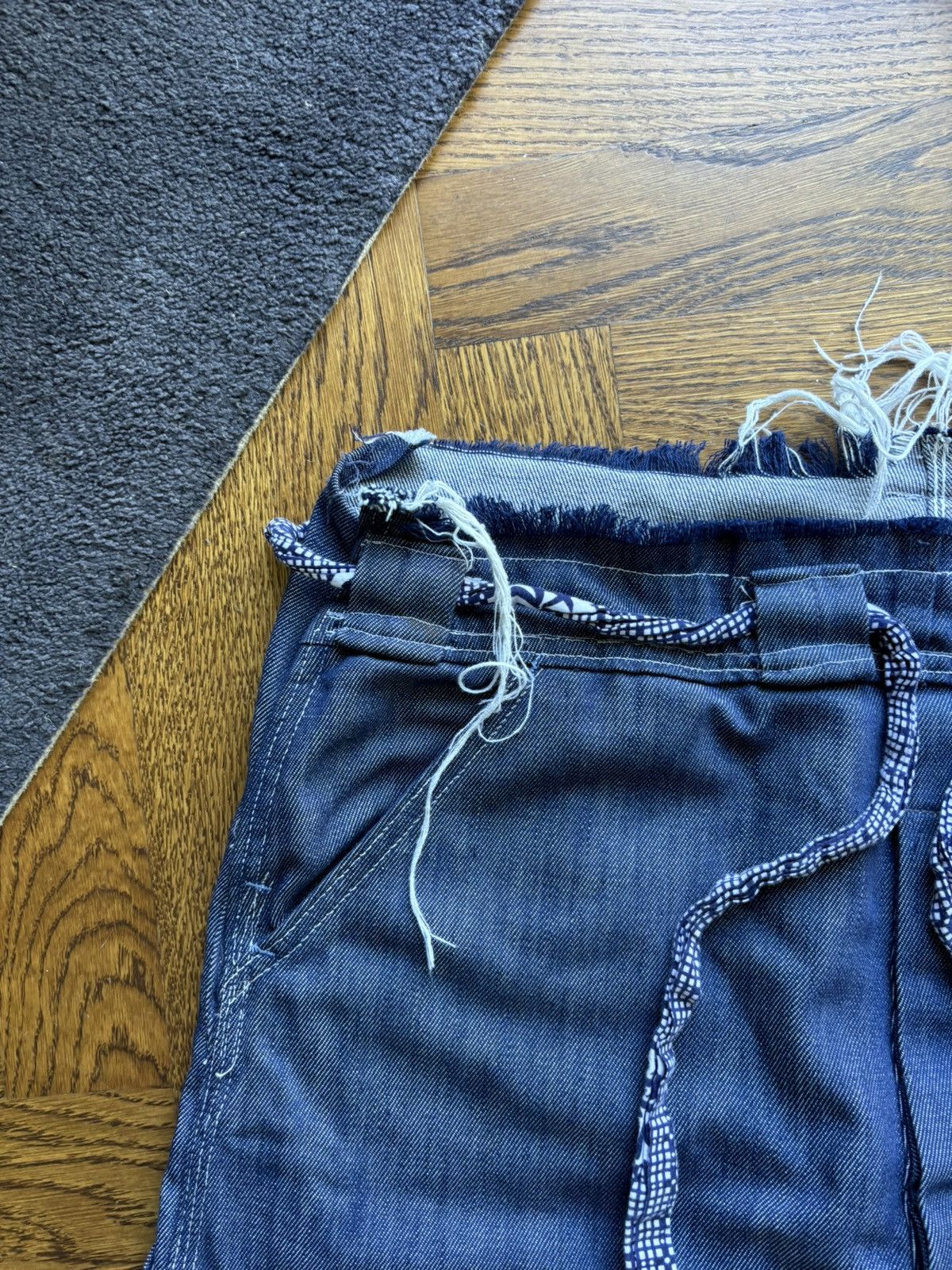 Oshkosh × Sears × Vintage Vintage Dark Denim 60s 70s Baggy Long Loose Heel Drag USA Size US 34 / EU 50 - 10 Thumbnail