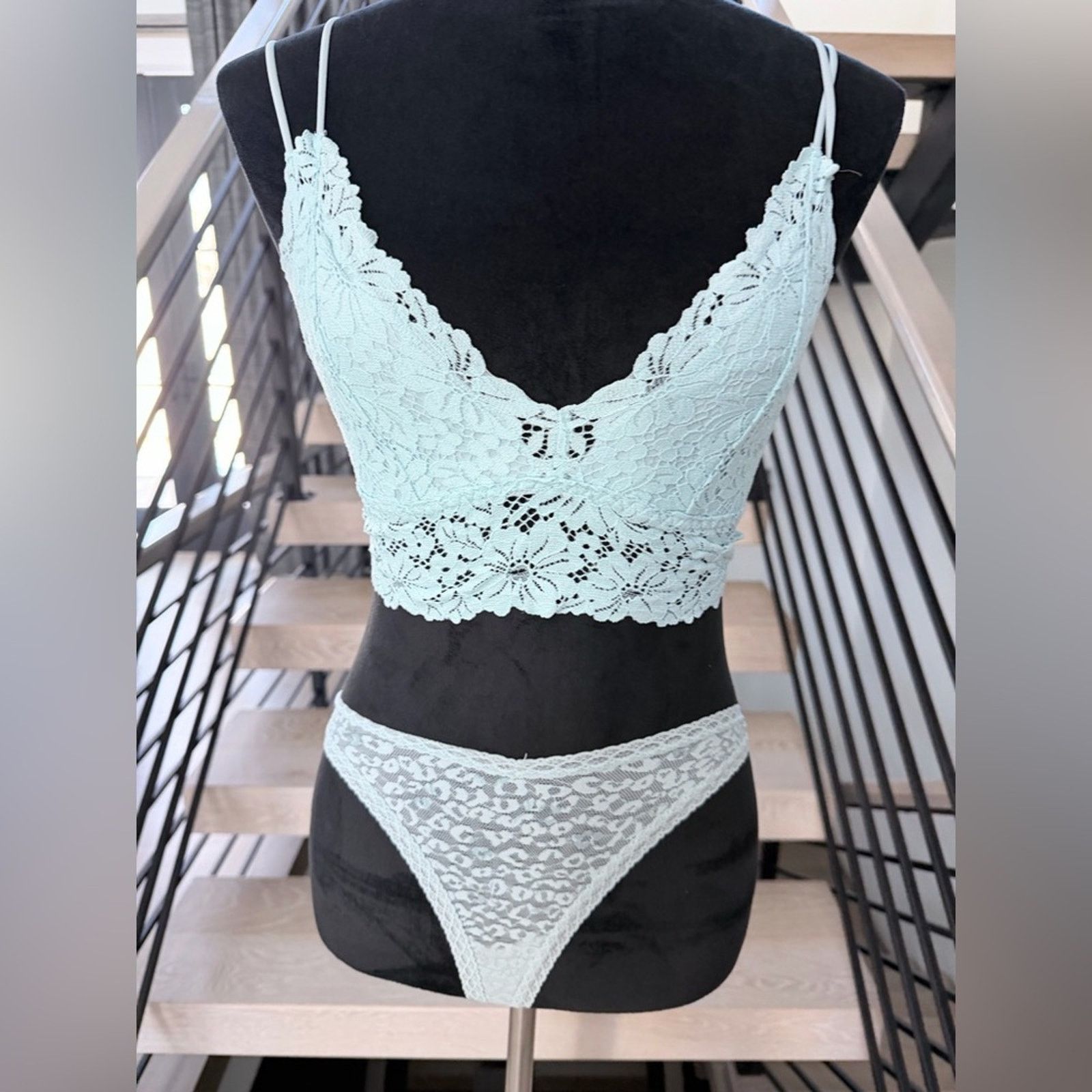 Victoria's Secret Victoria Secret Light Blue Lace Bralette & Panties Set S Size ONE SIZE - 1 Thumbnail