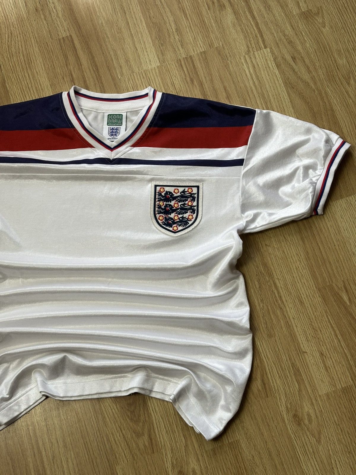 Vintage 🔥 ENGLAND National Team 1980 1983 Soccer Shirt Jersey Rare Size US S / EU 44-46 / 1 - 2 Thumbnail