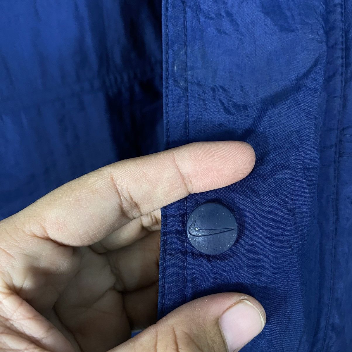 Nike 📌Vintage Nike Jacket Zipper Big Swoosh Blanket Size US L / EU 52-54 / 3 - 16 Thumbnail