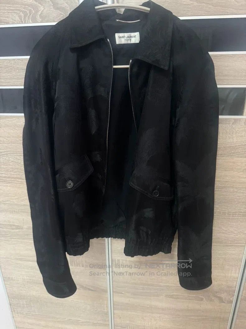 YSL Coconut Tree Print Leather Jacket.