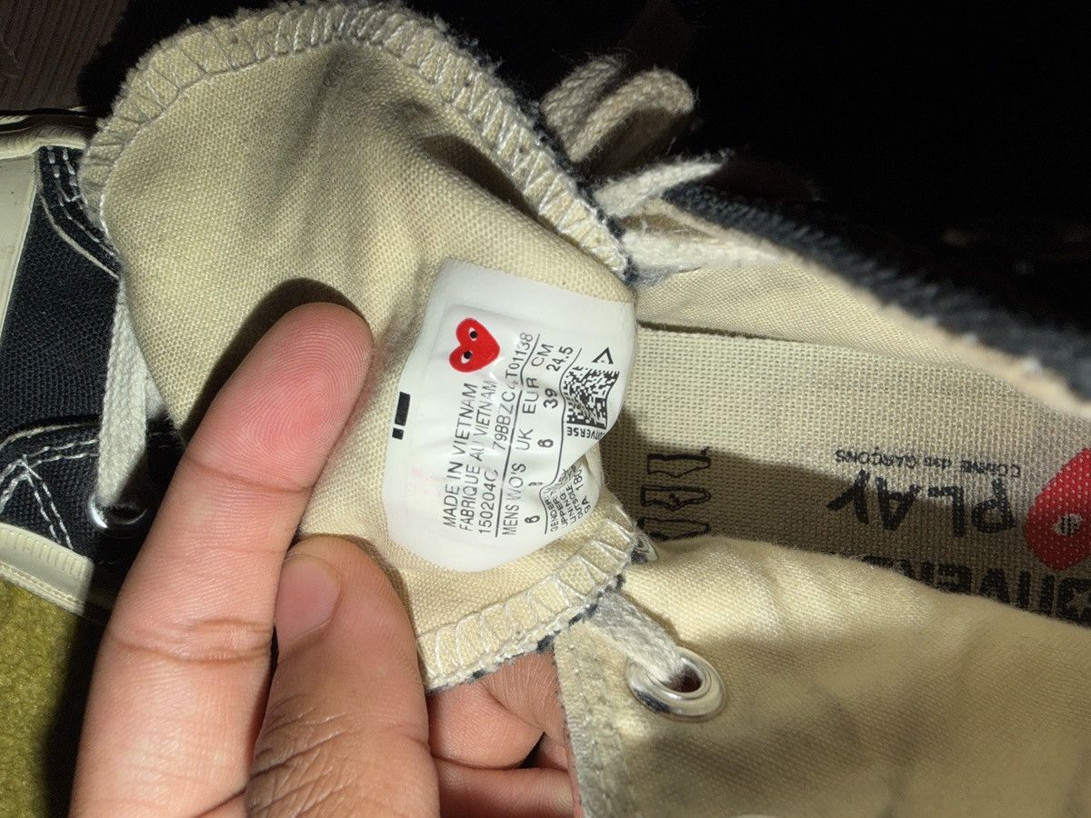 Comme des Garcons × Vans CdG PLAY x Converse Women's All Star Peek-A-Boo Size US 8 / EU 41 - 6 Thumbnail