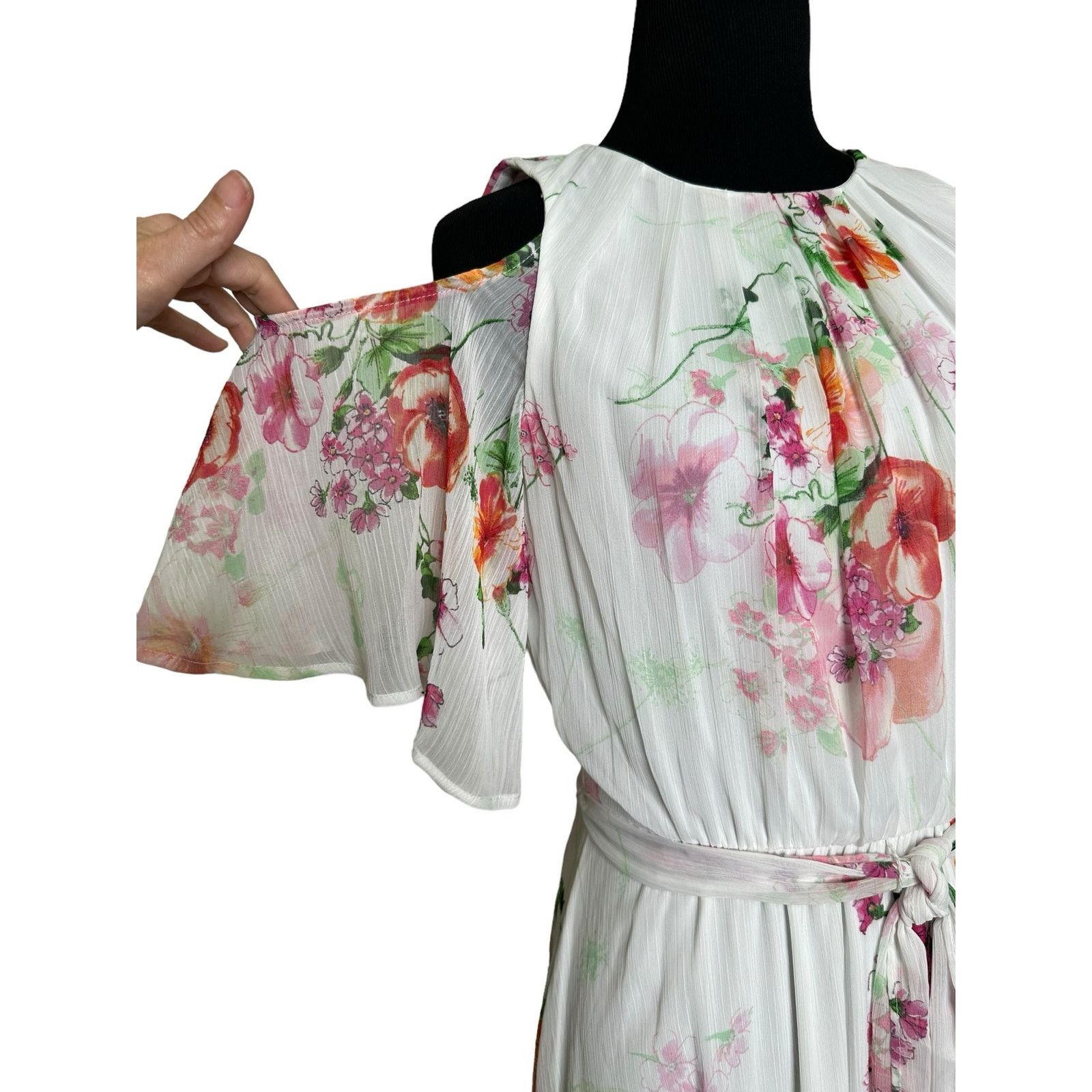 Calvin Klein Calvin Klein floral print cold shoulder maxi dress size 4 Size S / US 4 / IT 40 - 8 Thumbnail
