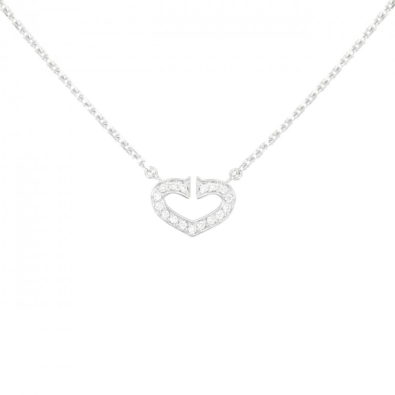Cartier Cartier Cartier C Heart 750 White Gold Diamond Necklace Precious Metal Necklace B7008300 DUTY FREE for USA Size ONE SIZE - 1 Thumbnail