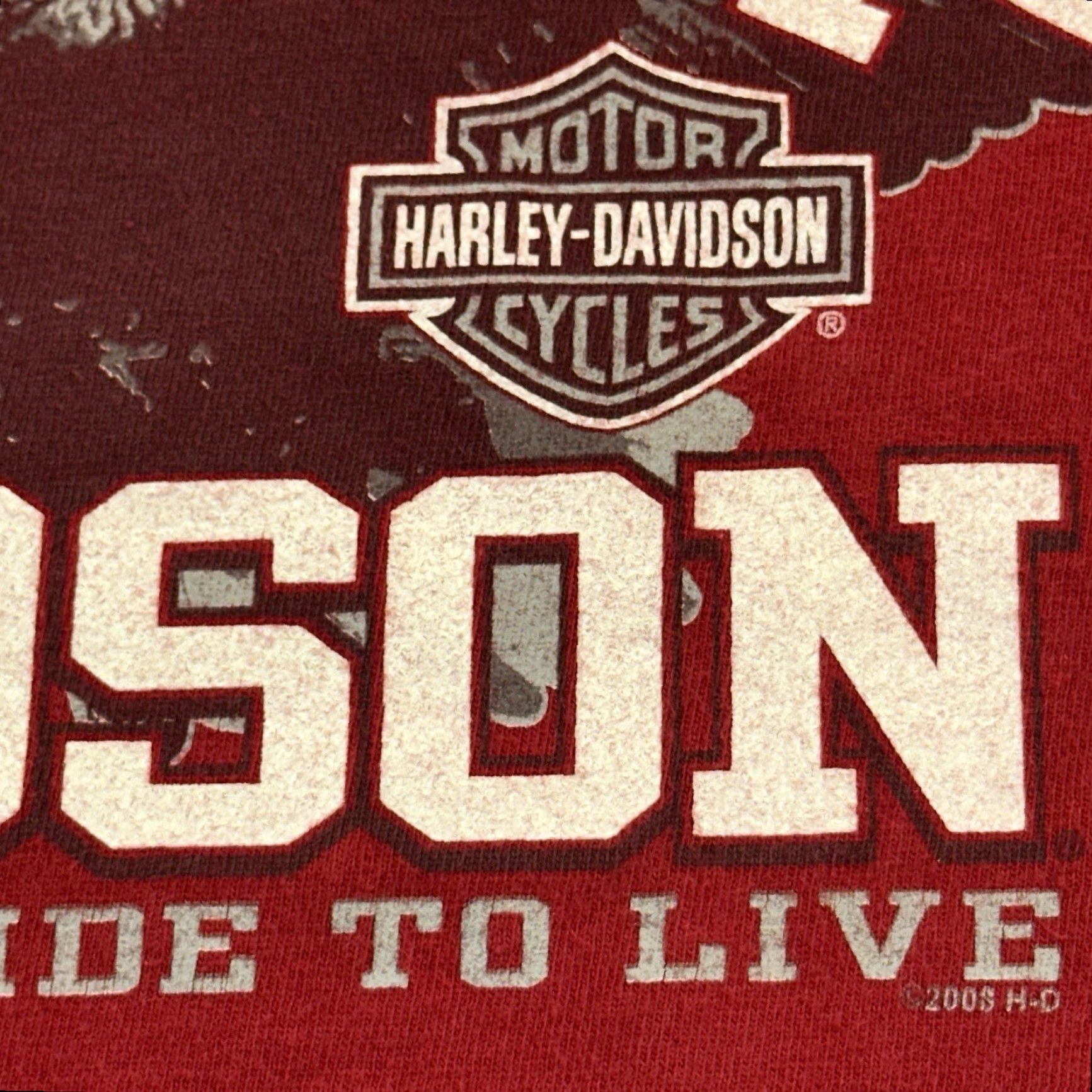 Harley Davidson Harley-Davidson Shirt Mens M Red New Orleans Eagle Motorcycle Biker Y2K Vintage Graphic Print Logo USA Skull Size US M / EU 48-50 / 2 - 5 Thumbnail