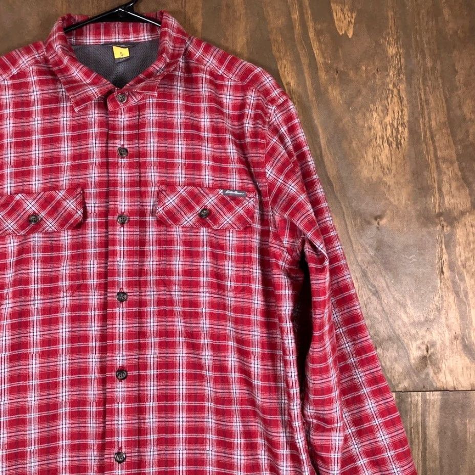 Eddie Bauer Eddie Bauer Mens Shirt Red Plaid Travex Collared Button Down Long Sleeve Large Size US L / EU 52-54 / 3 - 5 Thumbnail