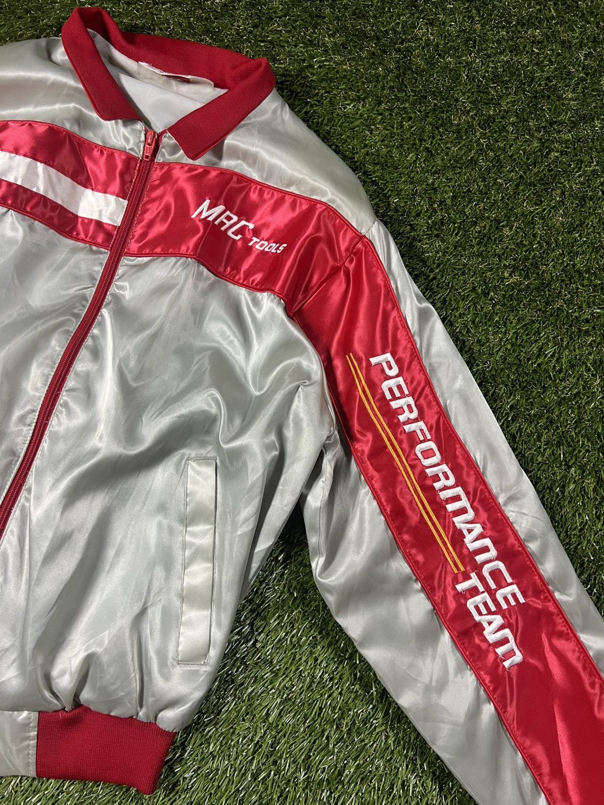 NASCAR Vintage 90s MAC Tools Performance Team Striped Racing Jacket Size US L / EU 52-54 / 3 - 2 Thumbnail