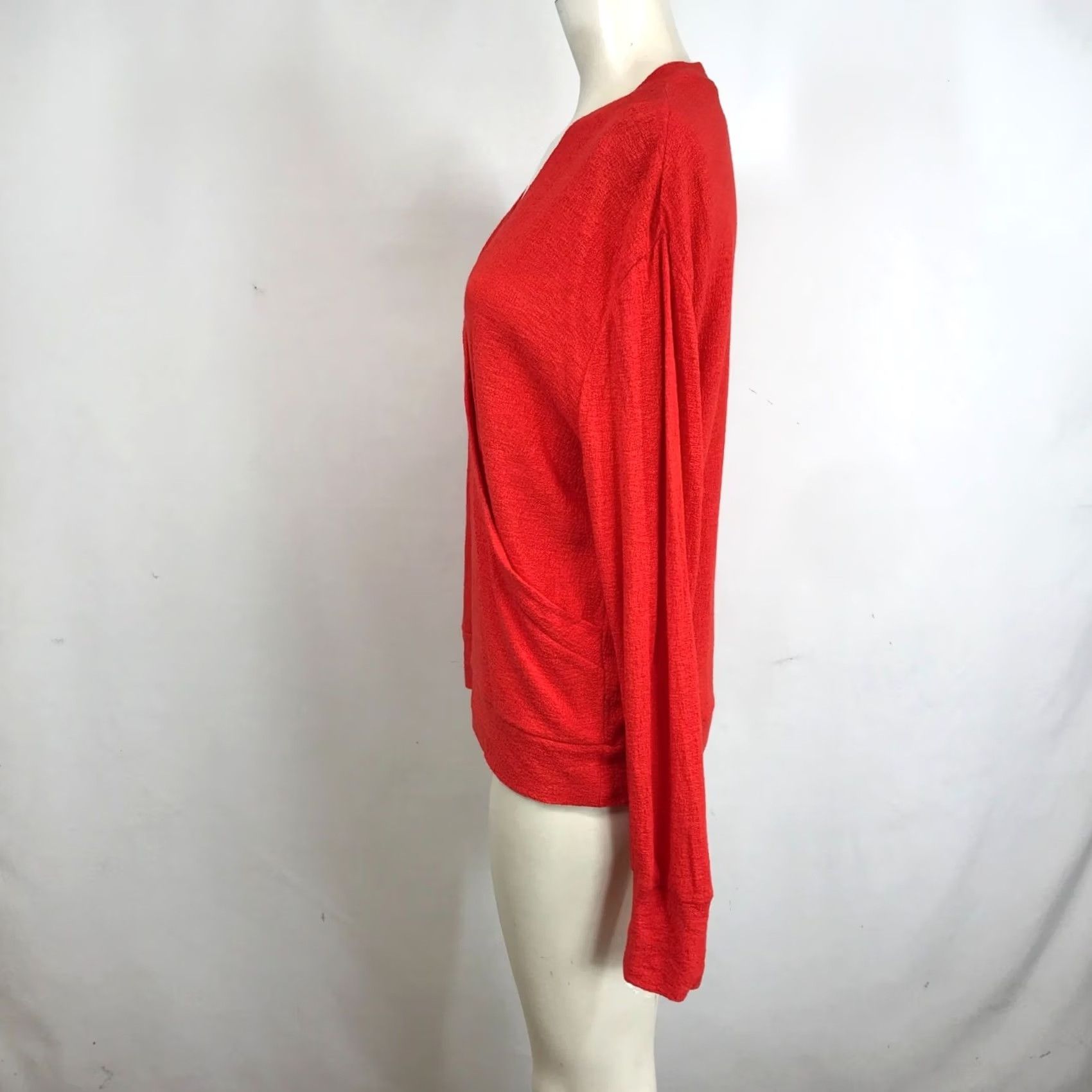 J.Crew J. CREW Sweater Womens M Red Long Sleeve Criss Cross V Neck Pullover Casual Size M / US 6-8 / IT 42-44 - 6 Thumbnail