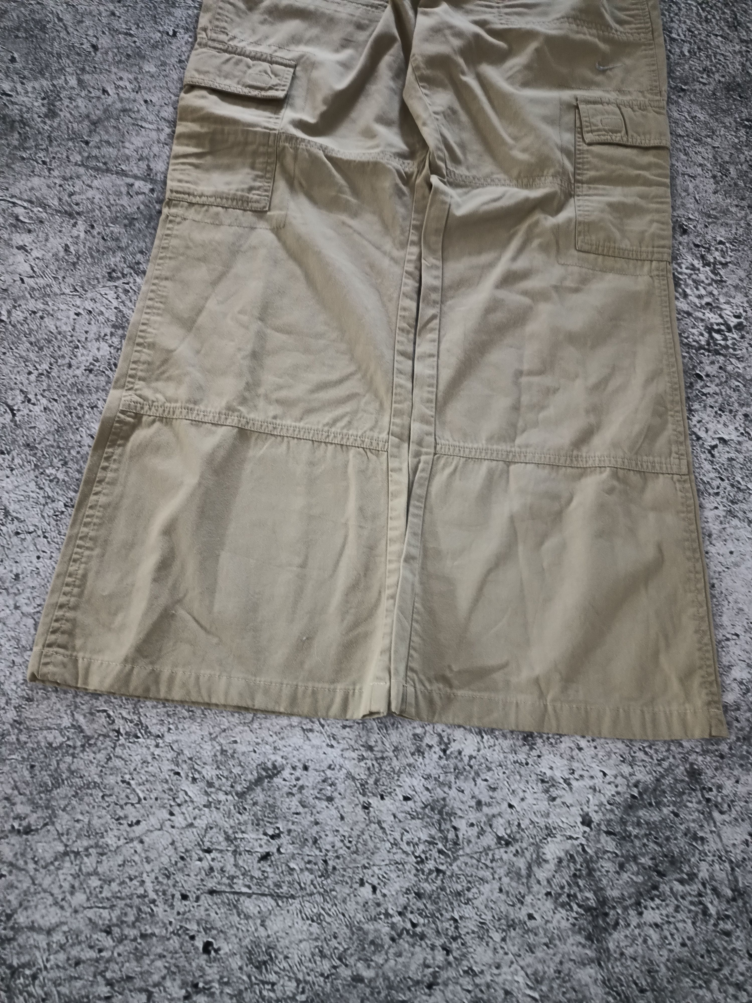 Nike × Vintage Y2k Beige Nike Baggy Flared Trackpants Sweatpants Size M Size 32" / US 10 / IT 46 - 3 Thumbnail