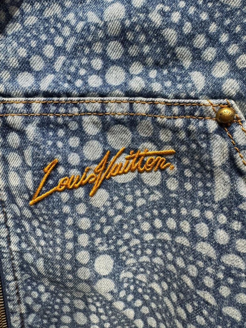 Louis Vuitton LOUIS VUITTON Pumpkin monogrammed embroidered denim jacket Size US S / EU 44-46 / 1 - 4 Thumbnail