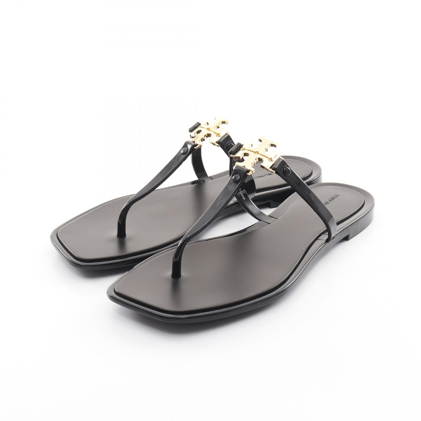 Tory Burch Tory Burch Roxanne Jelly Patent Leather Sandals Leather Shoes 1377040137 in Black, Women's