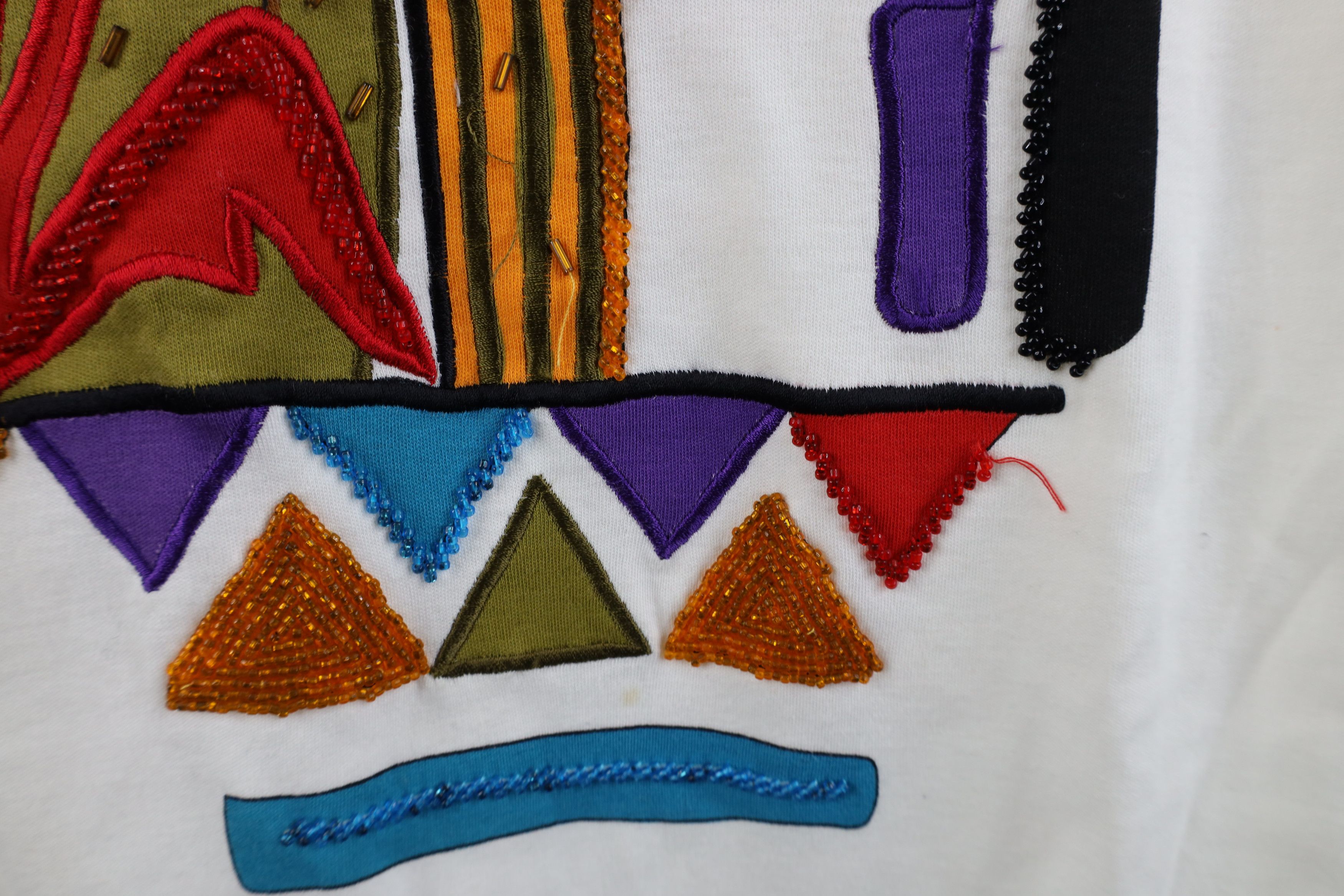 Vintage Vintage 90s Streetwear Southwestern Beaded Cactus T-Shirt Size XXL / US 16-18 / IT 52-54 - 7 Thumbnail