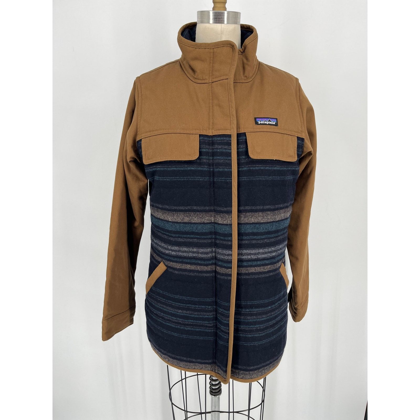 image of Patagonia Out Yonder Coat Size Women's S Owl Brown Blue