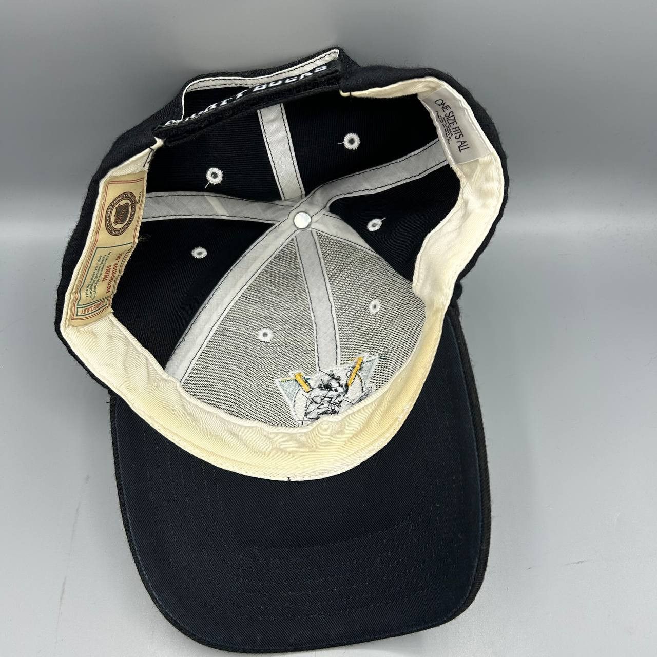 Twins Enterprise Inc. Vintage Anaheim Ducks Hat Men Black NHL Strap Back Cap Size ONE SIZE - 2 Thumbnail