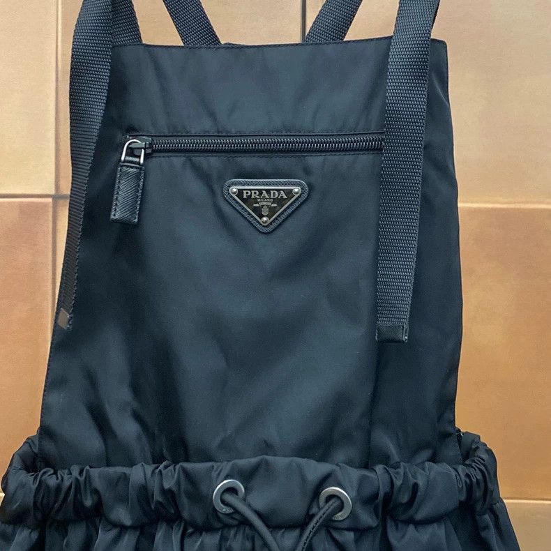 Prada Prada College-style recycled nylon triangle strap dress 250 Size XS / US 0-2 / IT 36-38 - 3 Thumbnail