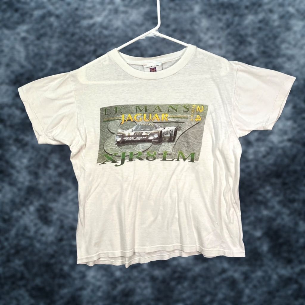 Vintage VINTAGE Silk Cut Jaguar XJR8LM Le Mans 24 Hour Racing T-Shirt White S Mens Small Size US S / EU 44-46 / 1 - 1 Thumbnail