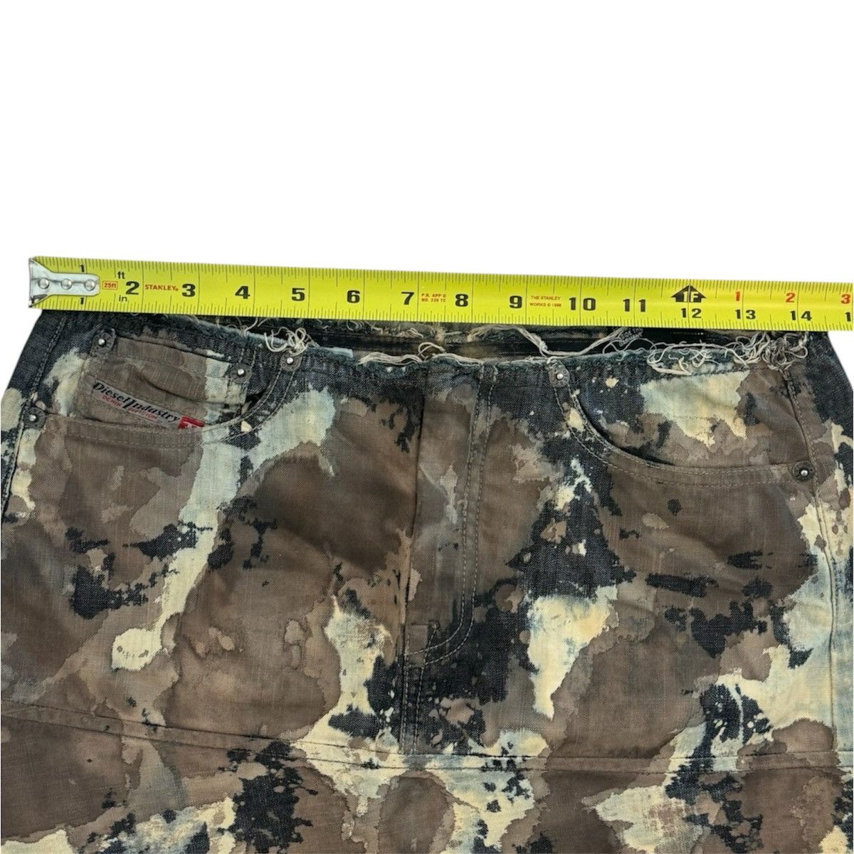 Diesel Diesel Paint Splash Vintage Denim Skirt Asymmetrical Y2K Size 26" / US 2 / IT 38 - 4 Thumbnail