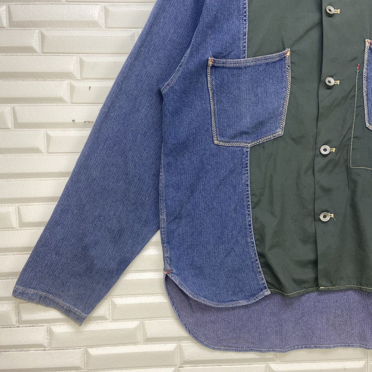 Designer × Japanese Brand × Vintage 🔥 Kearney House Sashiko Boro Indigo Two-tone Jacket Size US M / EU 48-50 / 2 - 6 Thumbnail