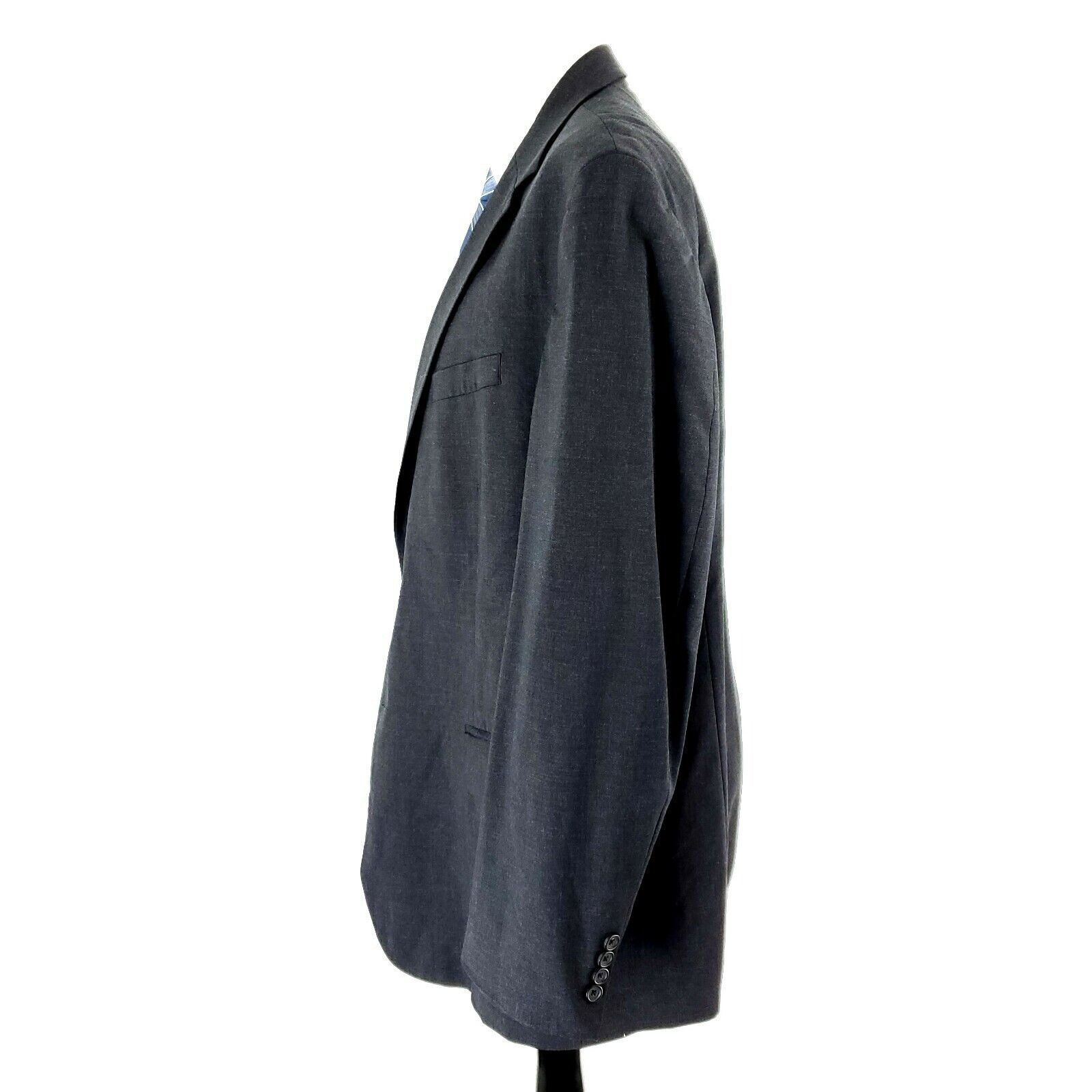 Nautica Nautica Wool 2 Button Blazer 46L Gray Suit Jacket Size 46L - 4 Thumbnail