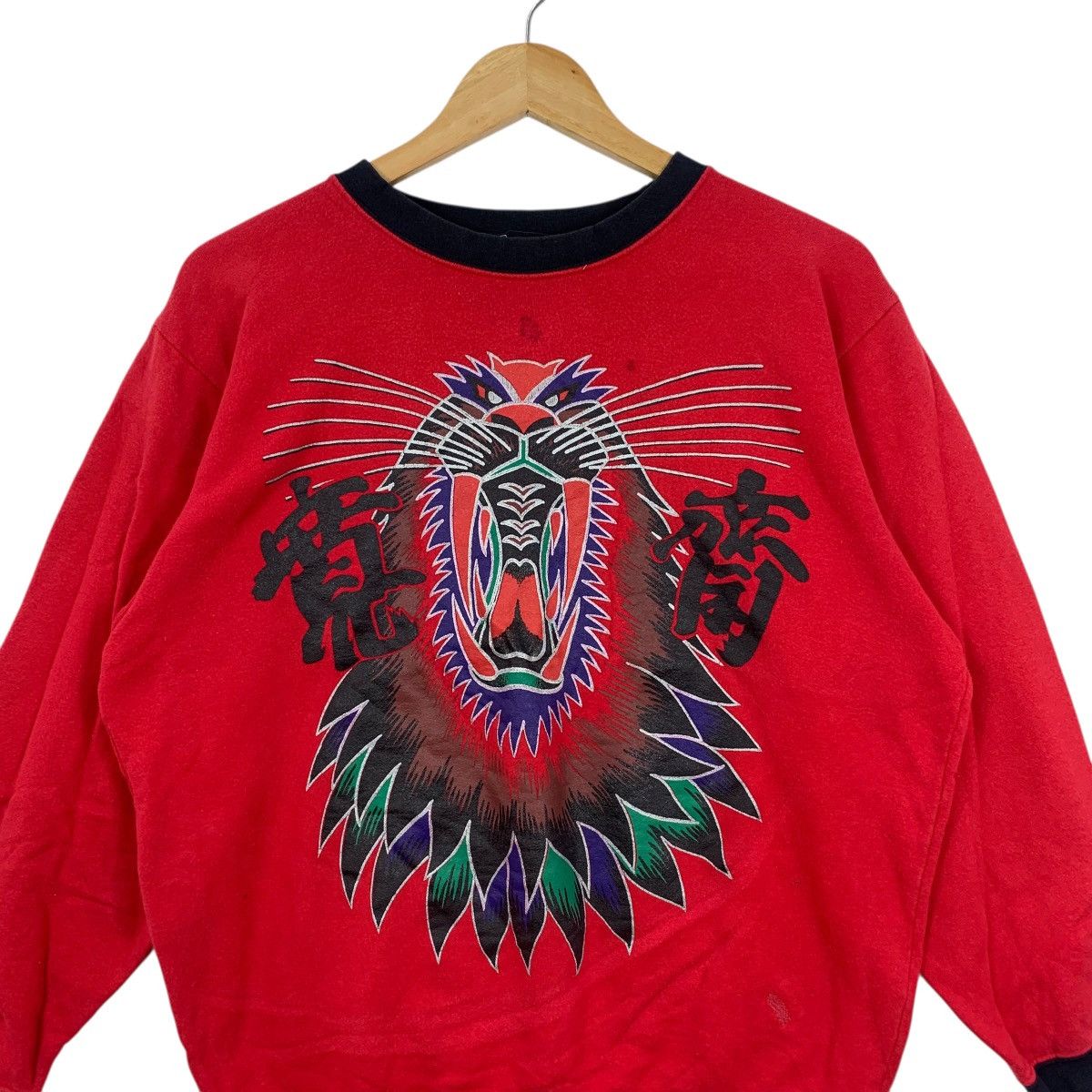 Kansai Yamamoto Vintage 80’ KANSAI YAMAMOTO JAPAN Tiger O2 Eyes Tag Size L / US 10 / IT 46 - 4 Thumbnail
