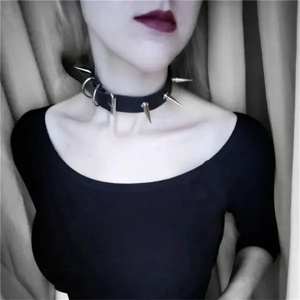 VIBE Punk Long Spike Choker Size ONE SIZE - 7 Thumbnail