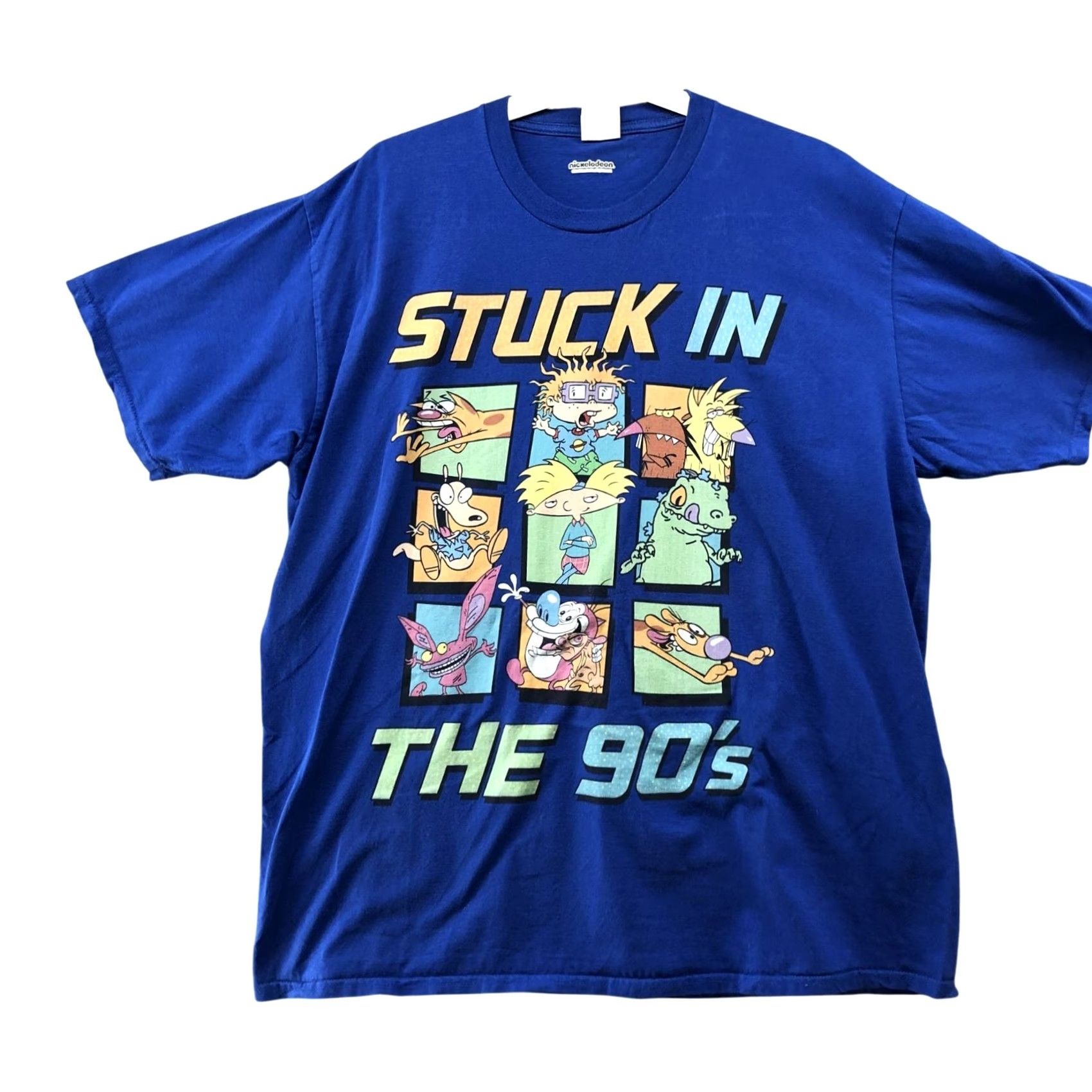 Nickelodeon Nickelodeon Stuck in the 90s Graphic T Shirt XL Blue 90s Cartoons Short Sleeve Shirt Mens Size US XL / EU 56 / 4 - 2 Thumbnail
