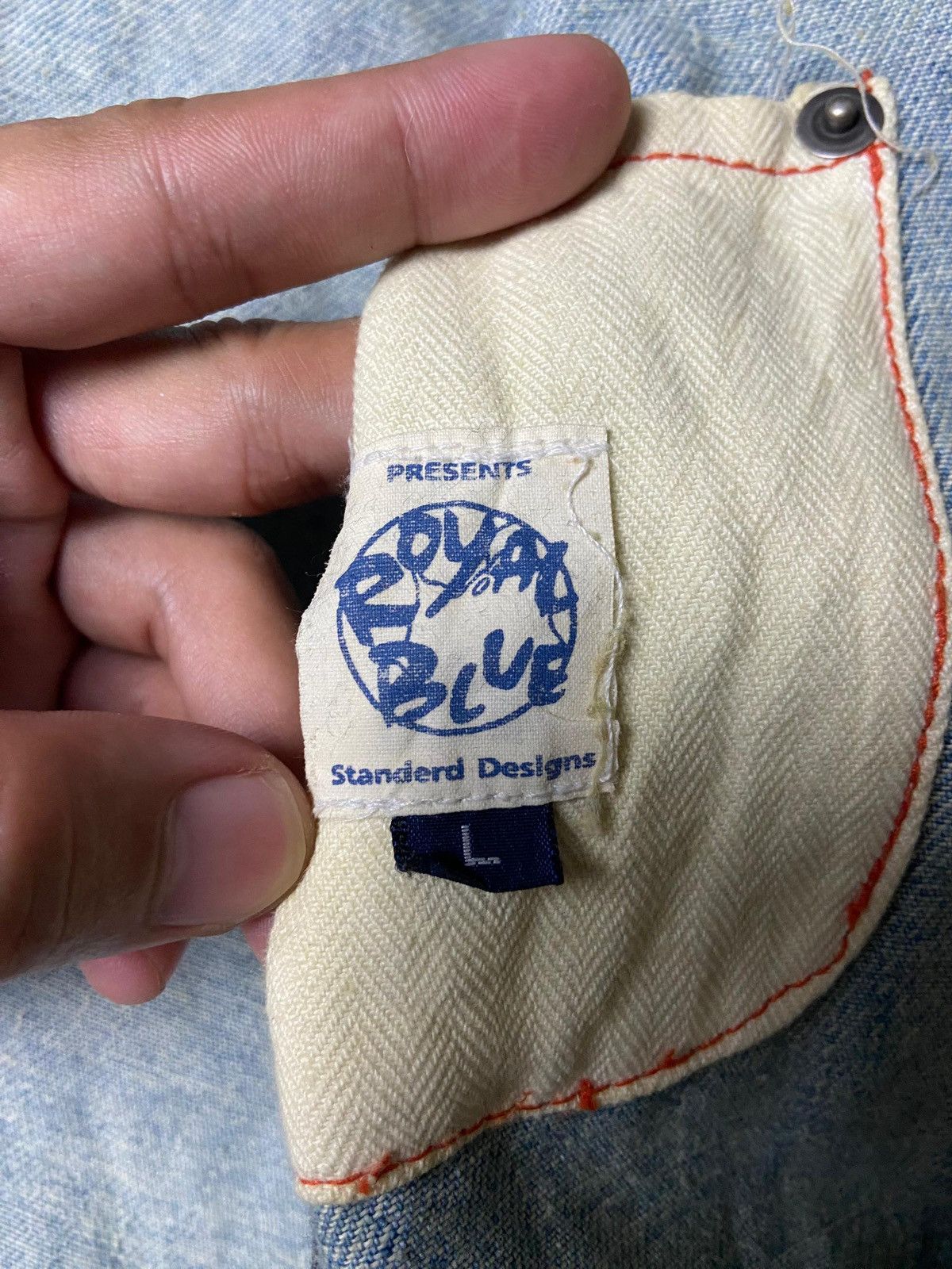 Japanese Brand Royal Blue Brand Denim Jeans Jacket (165) Size US L / EU 52-54 / 3 - 14 Thumbnail