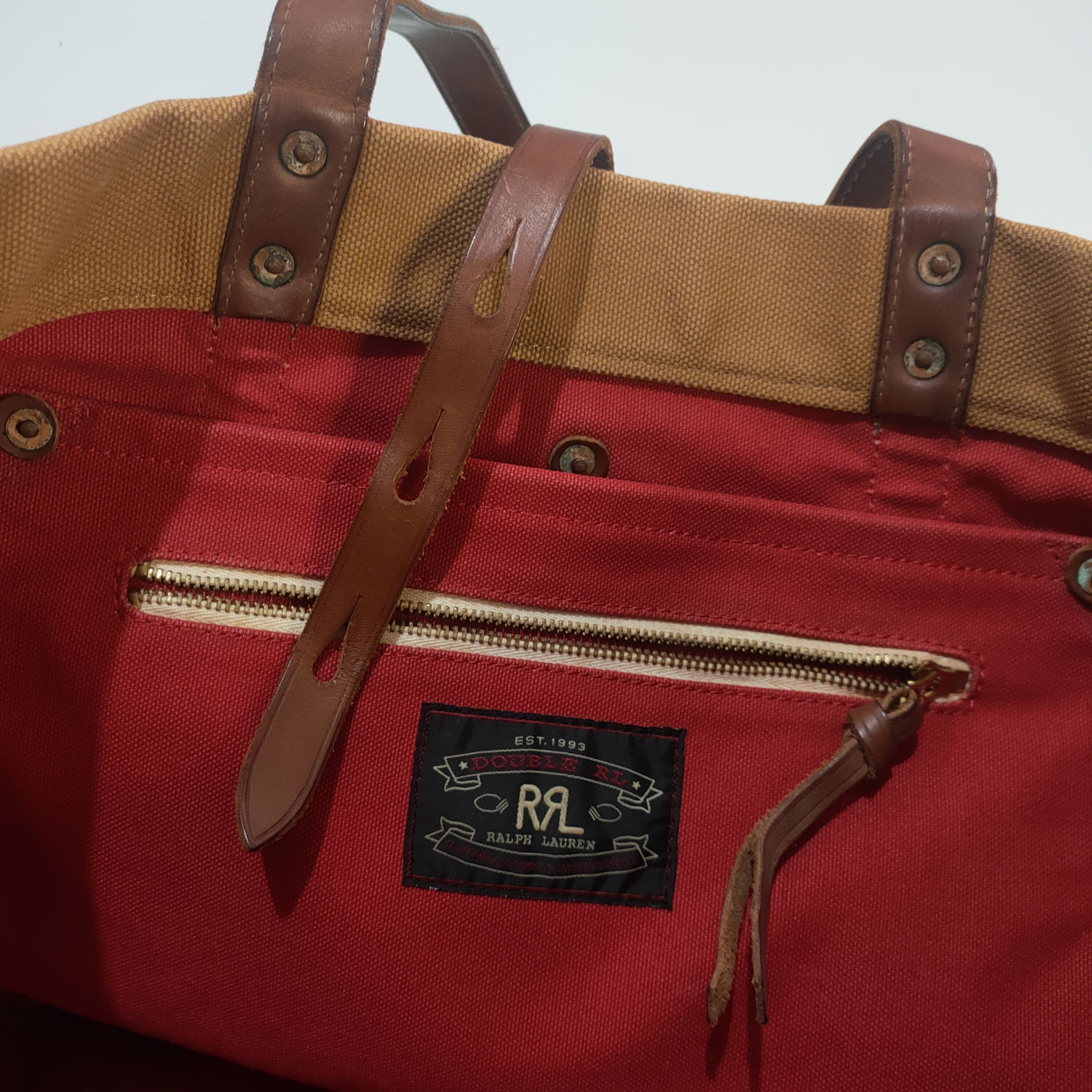 RRL Ralph Lauren × Vintage Ralph Lauren Cotton Canvas Tote Bag Size ONE SIZE - 11 Thumbnail
