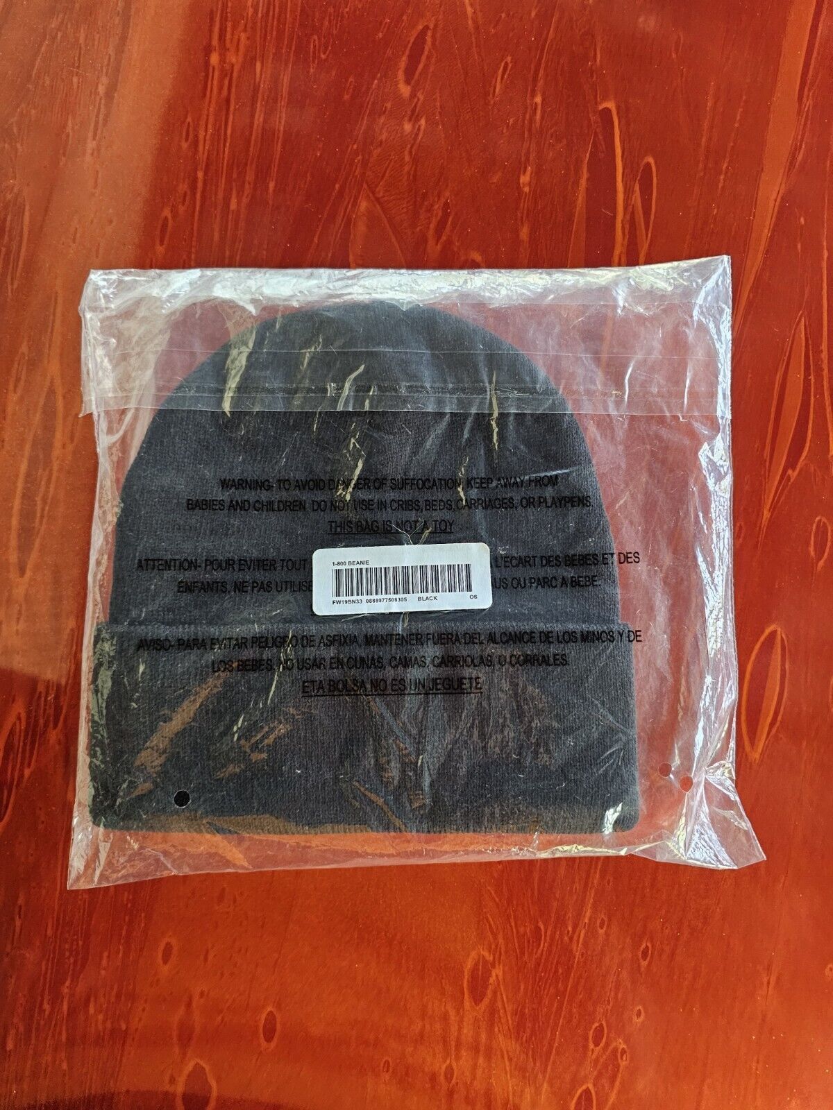Supreme Supreme 1-800 Number Beanie in Black FW19, Deadstock Size ONE SIZE - 8 Thumbnail