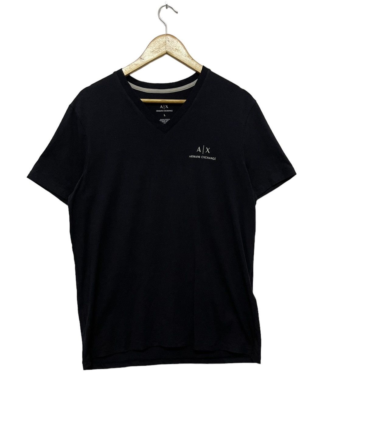Armani Exchange V-neck T-shirt Black