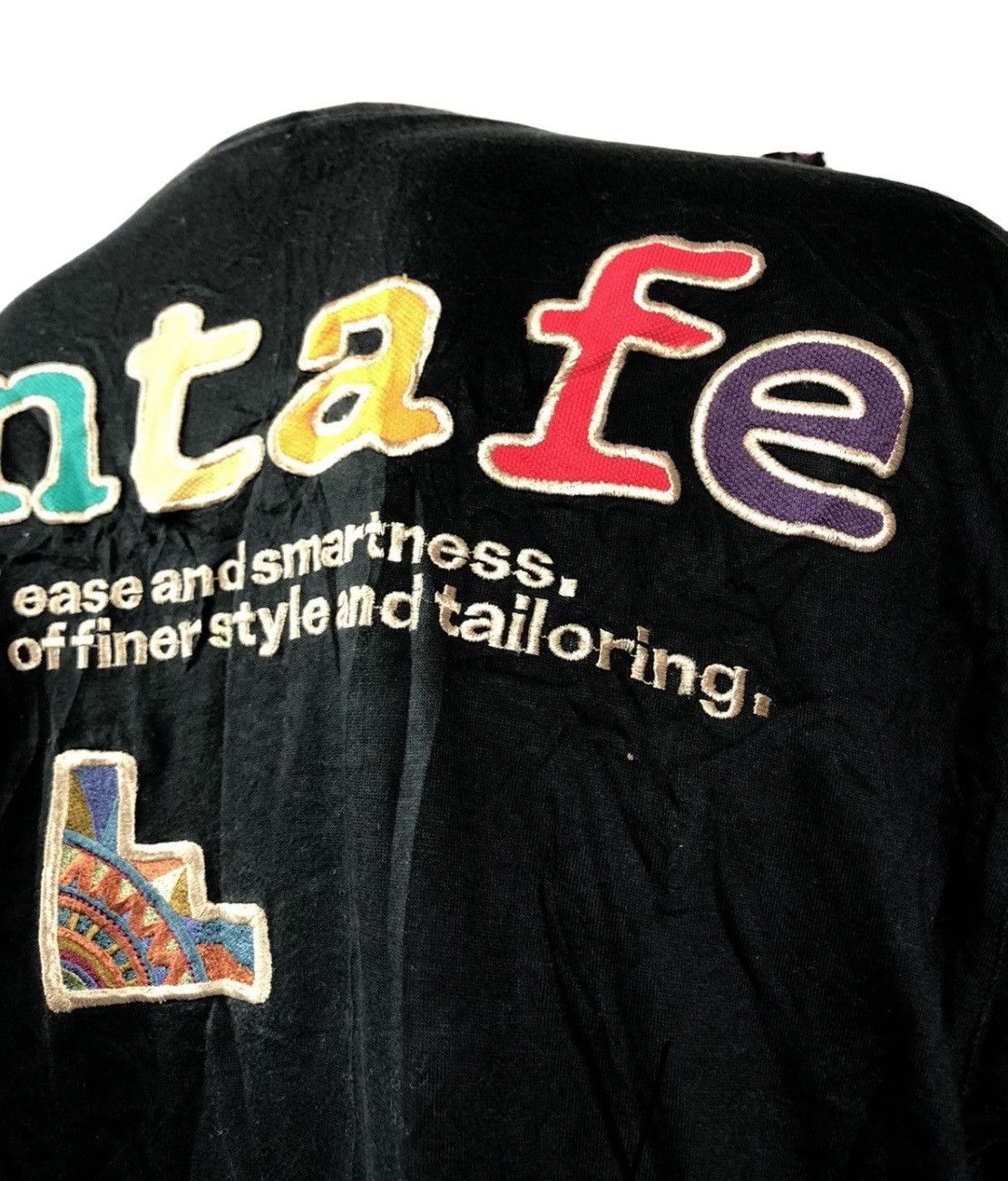 Japanese Brand Santa Fe Spell Out Big Logo Embroidery Shirt Size US XL / EU 56 / 4 - 4 Thumbnail